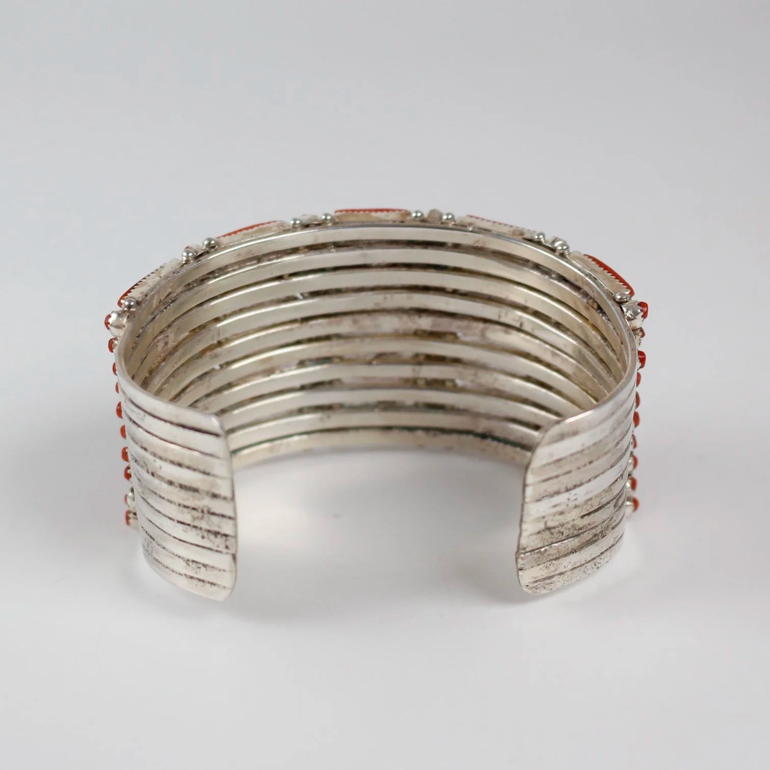 Zuni Coral Petit Point - Needle Work Cuff