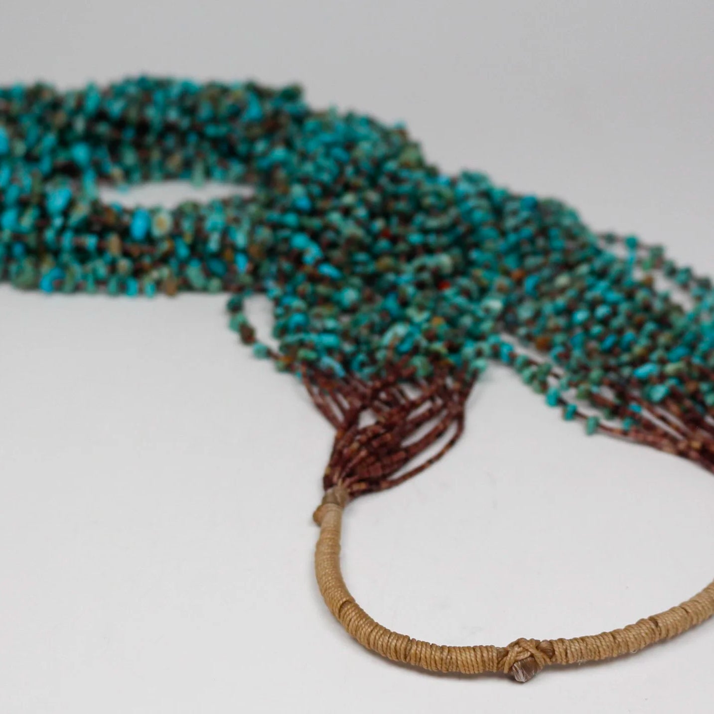 Vintage 20 strand turquoise nugget necklace