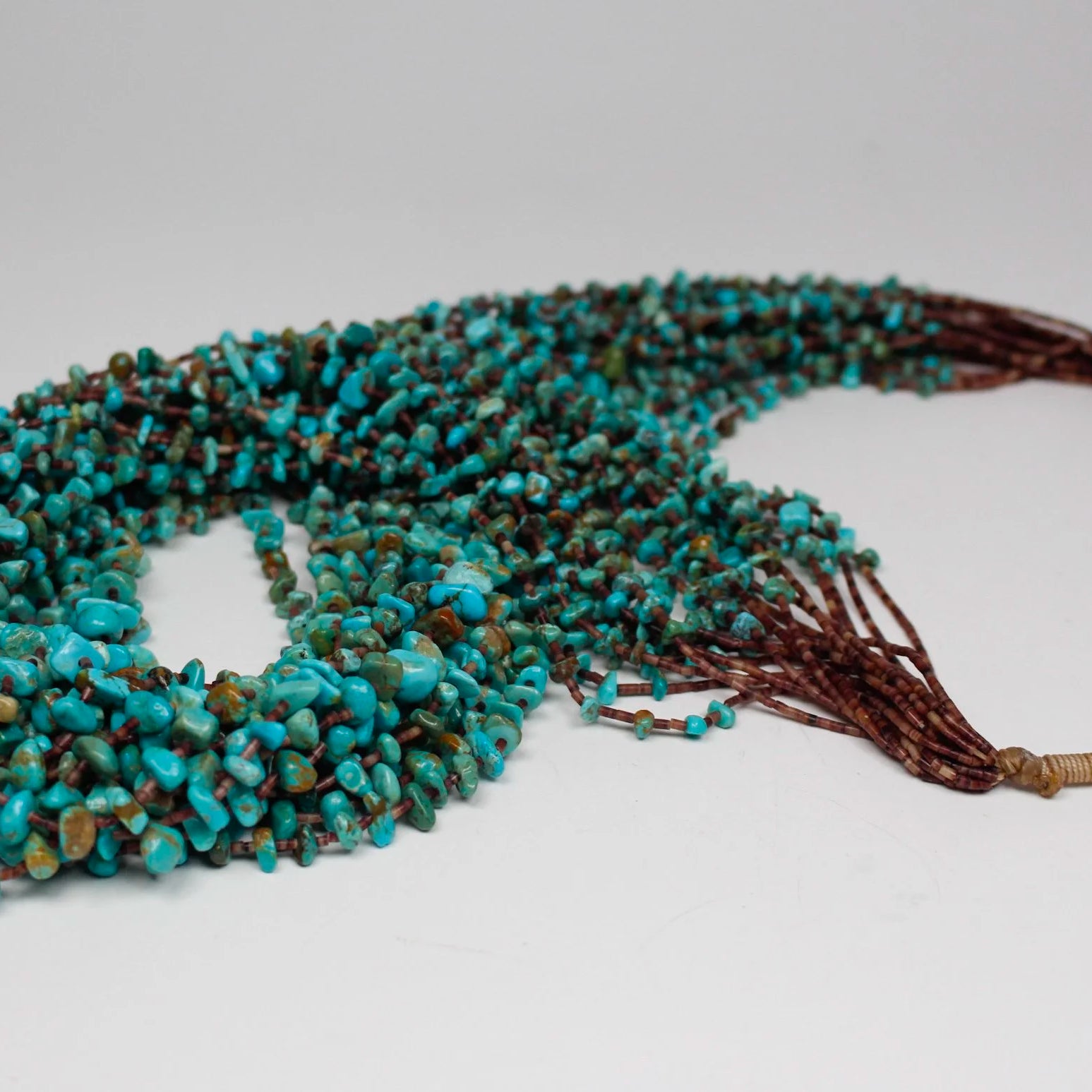 Vintage 20 strand turquoise nugget necklace