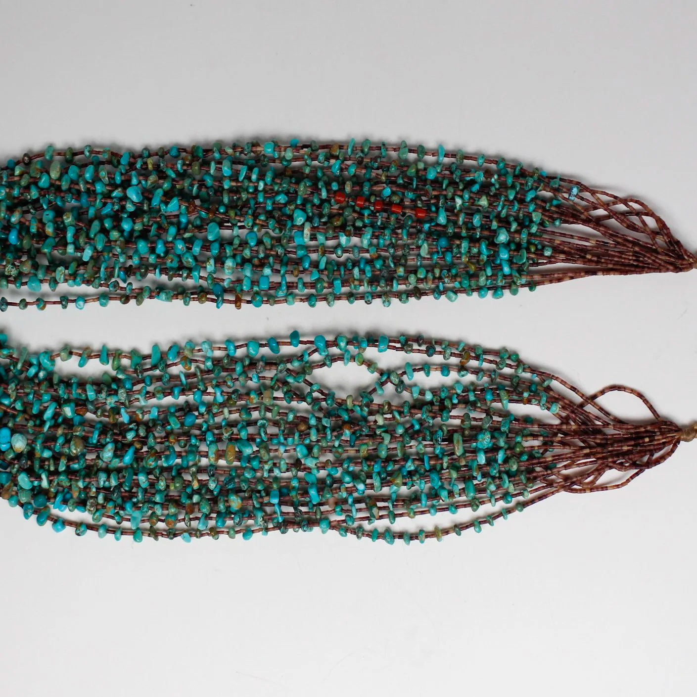 Vintage 20 strand turquoise nugget necklace