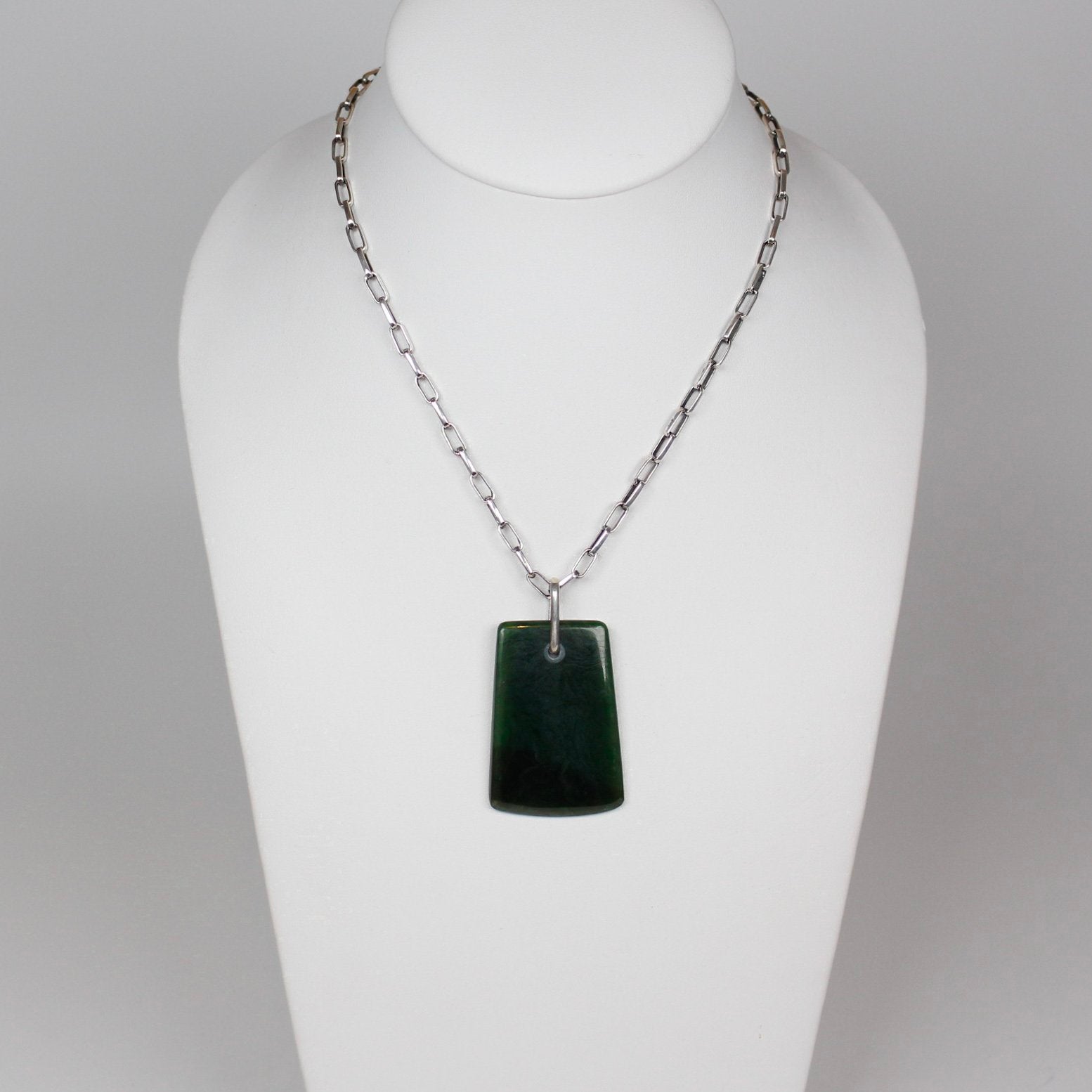 Sebastian Cilento - Jade & Sterling "Maya" Pendant