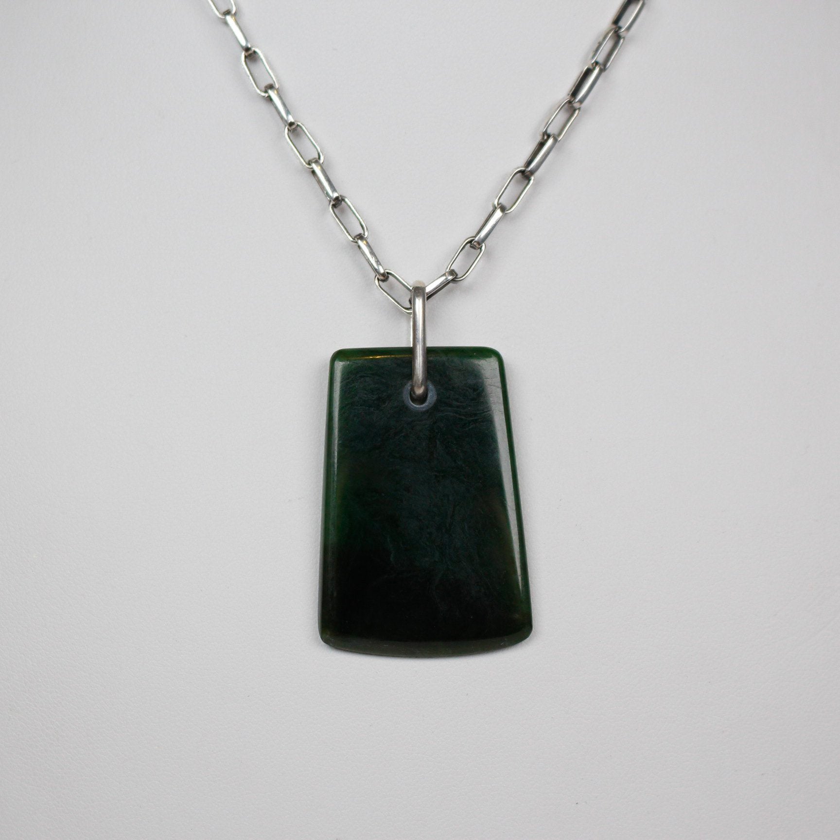 Sebastian Cilento - Jade & Sterling "Maya" Pendant