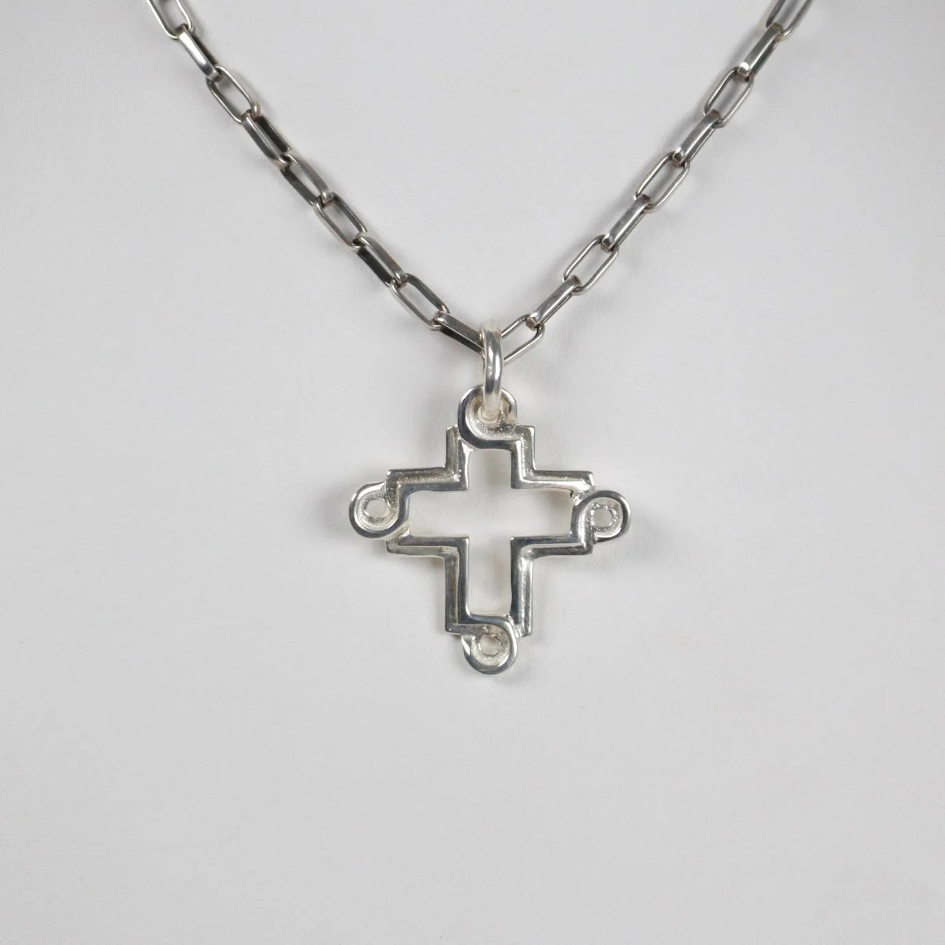 B.C. for South West Trader - Open Maya Cross - Silver Polished