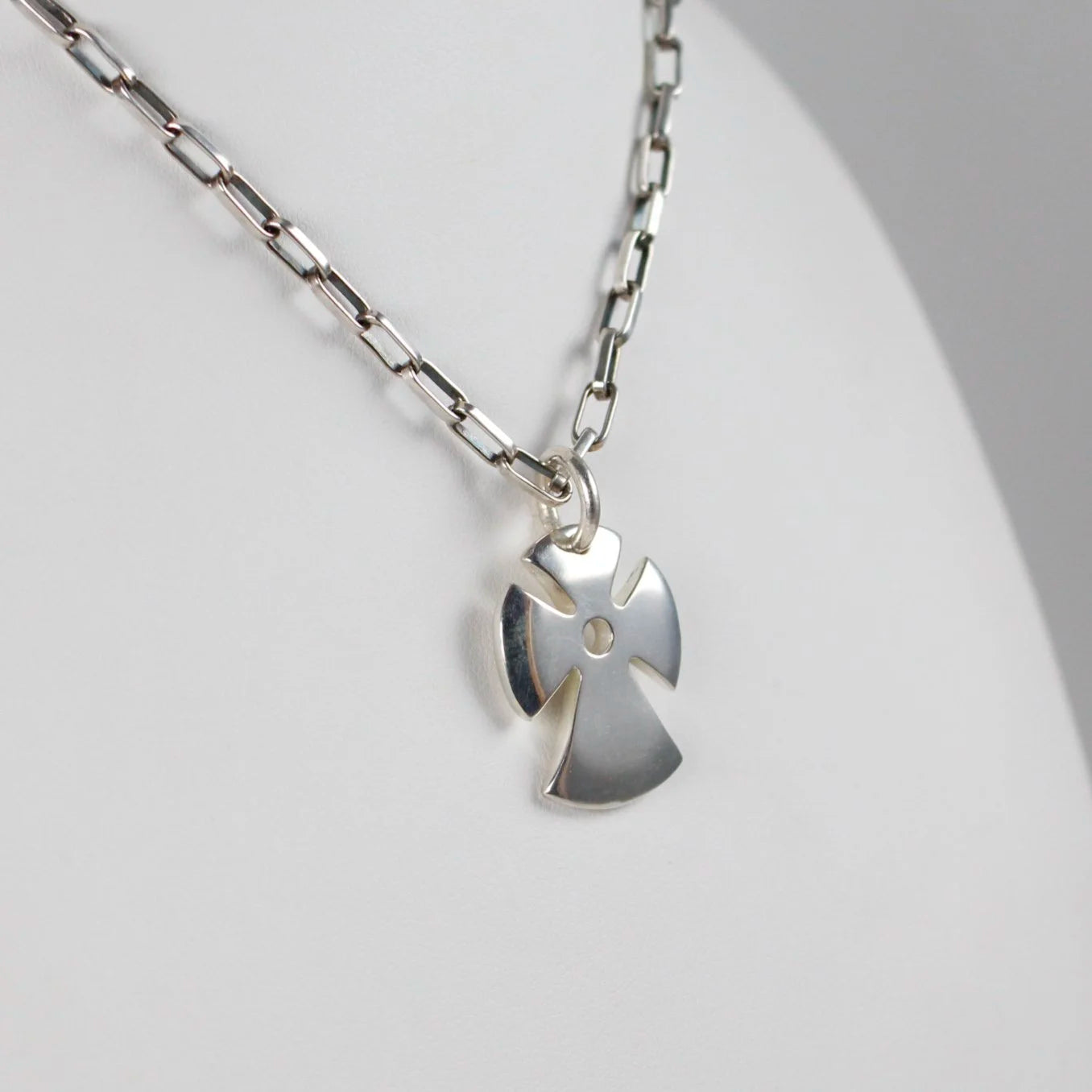 B.C. for South West Trader - Small Pueblo Angel Cross - Silver Polished