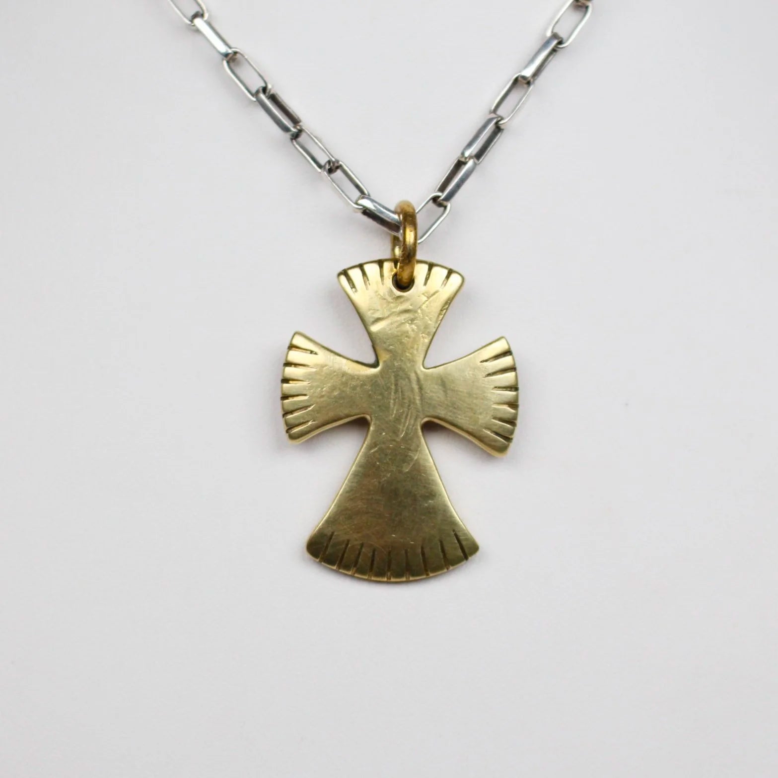 B.C. for South West Trader - Angel Wing Cross - Brass Weathered