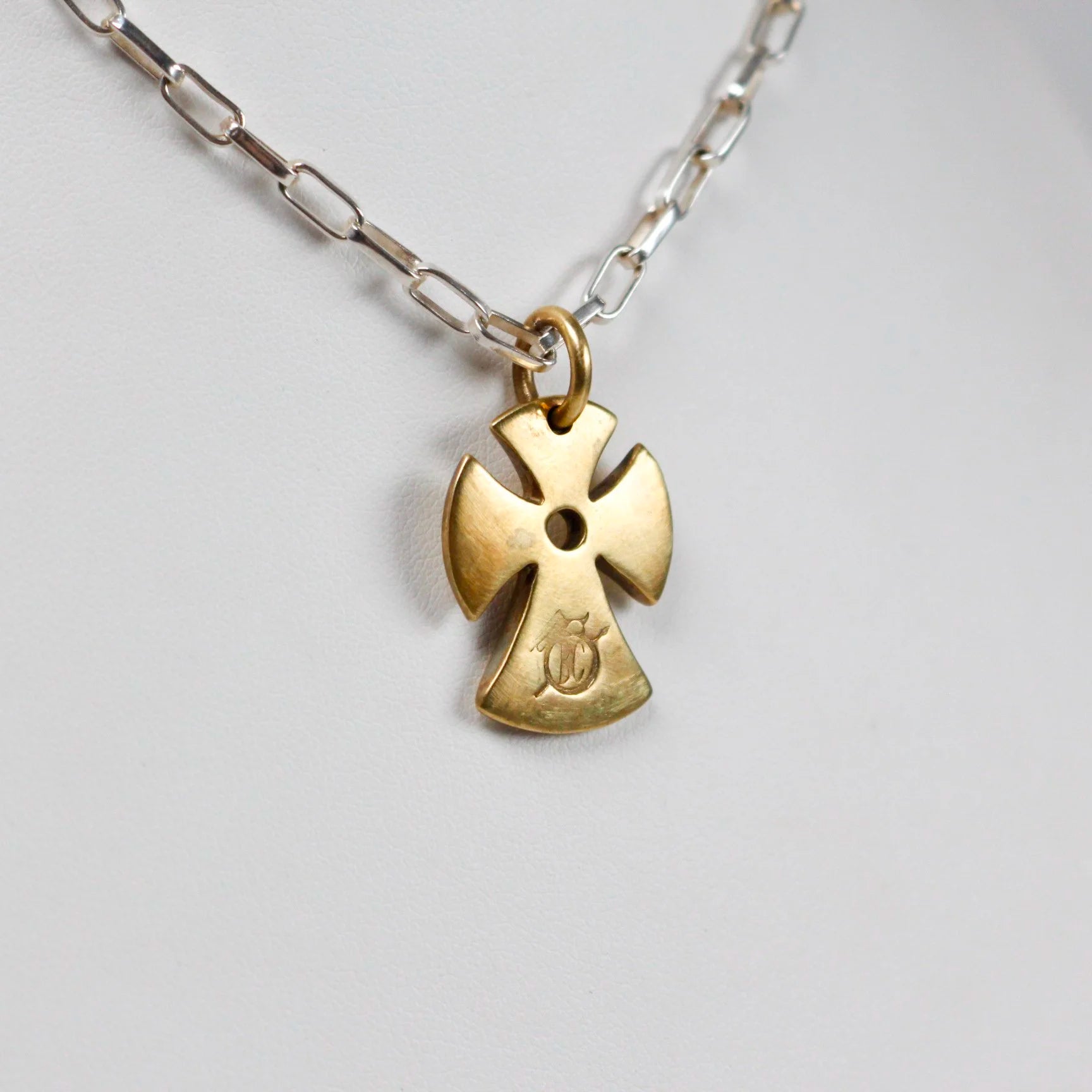 B.C. for South West Trader - Small Pueblo Angel Cross - Brass Brushed Finish