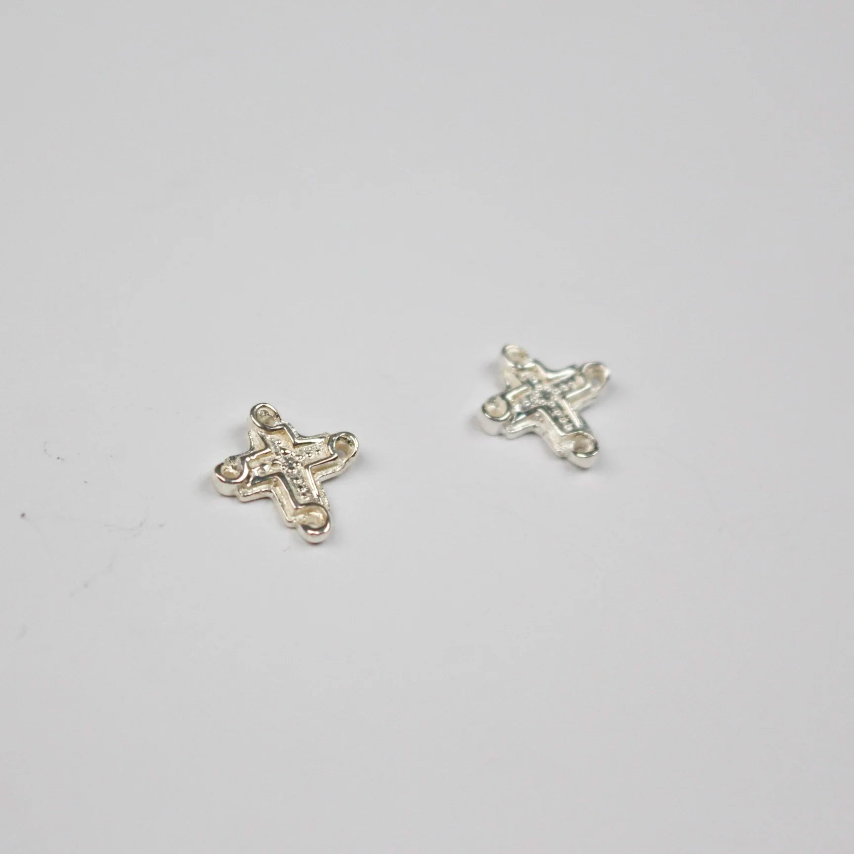 B.C. for South West Trader - Maya Cross Earrings - Silver Polished