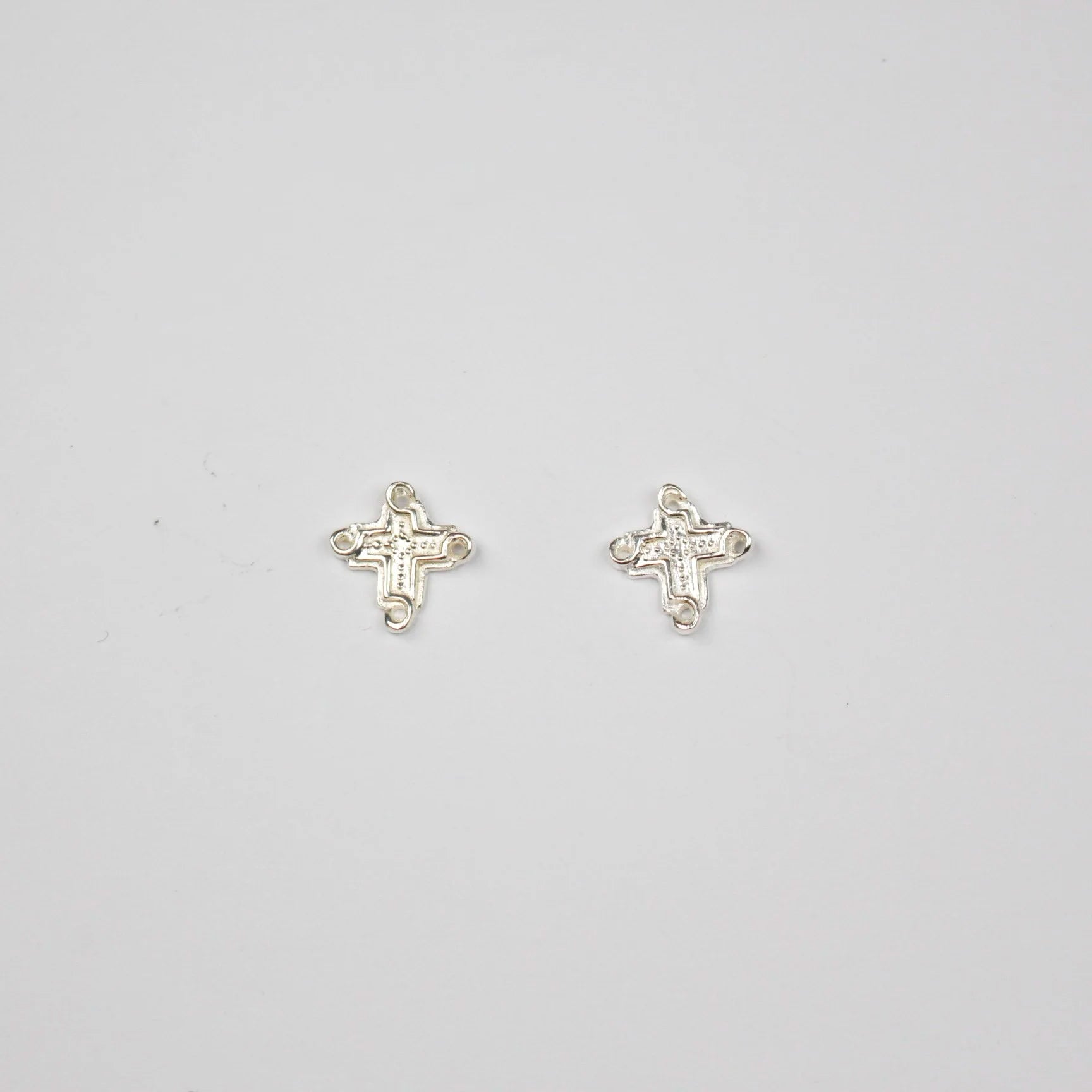 B.C. for South West Trader - Maya Cross Earrings - Silver Polished