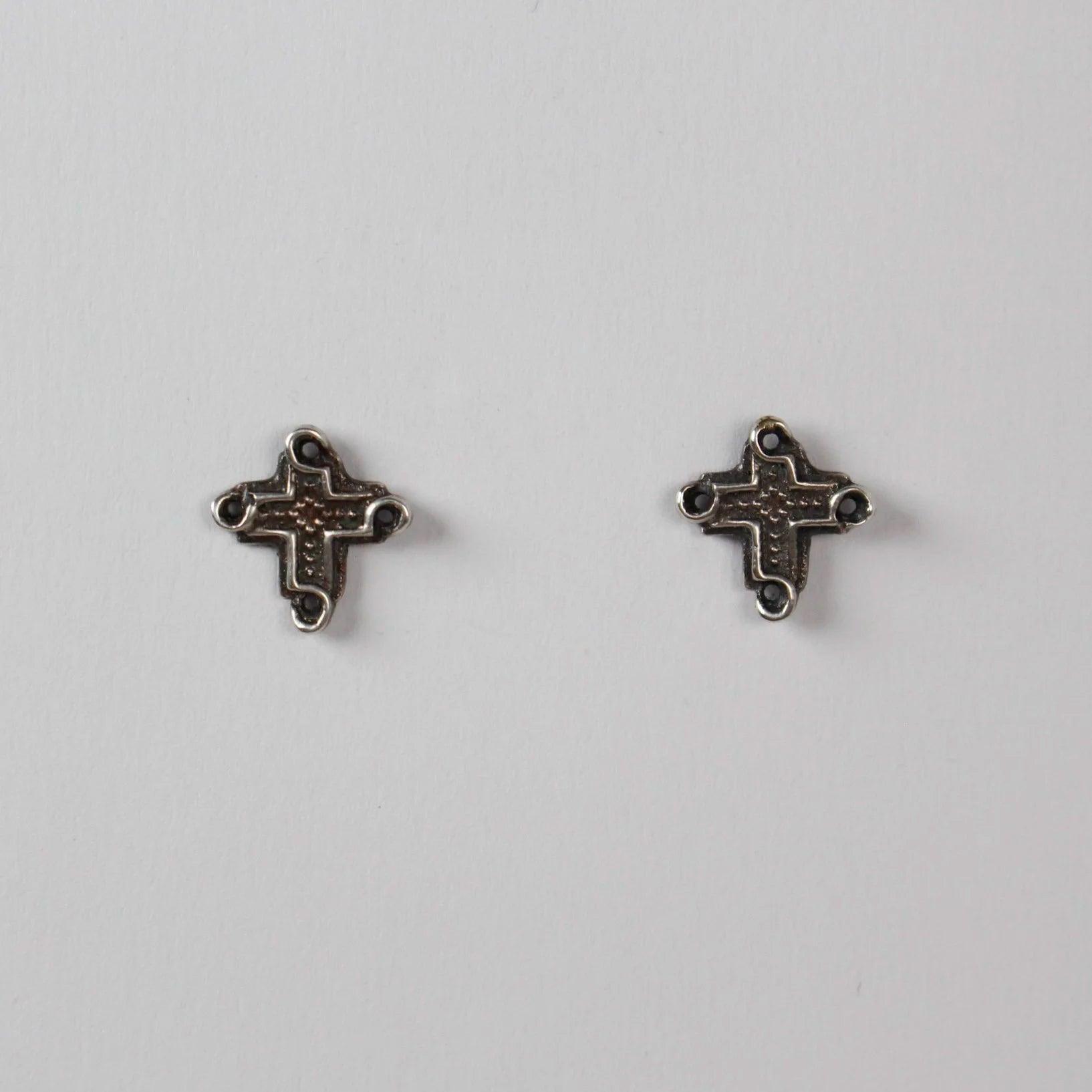 B.C. for South West Trader - Maya Cross Earrings - Oxidised Silver