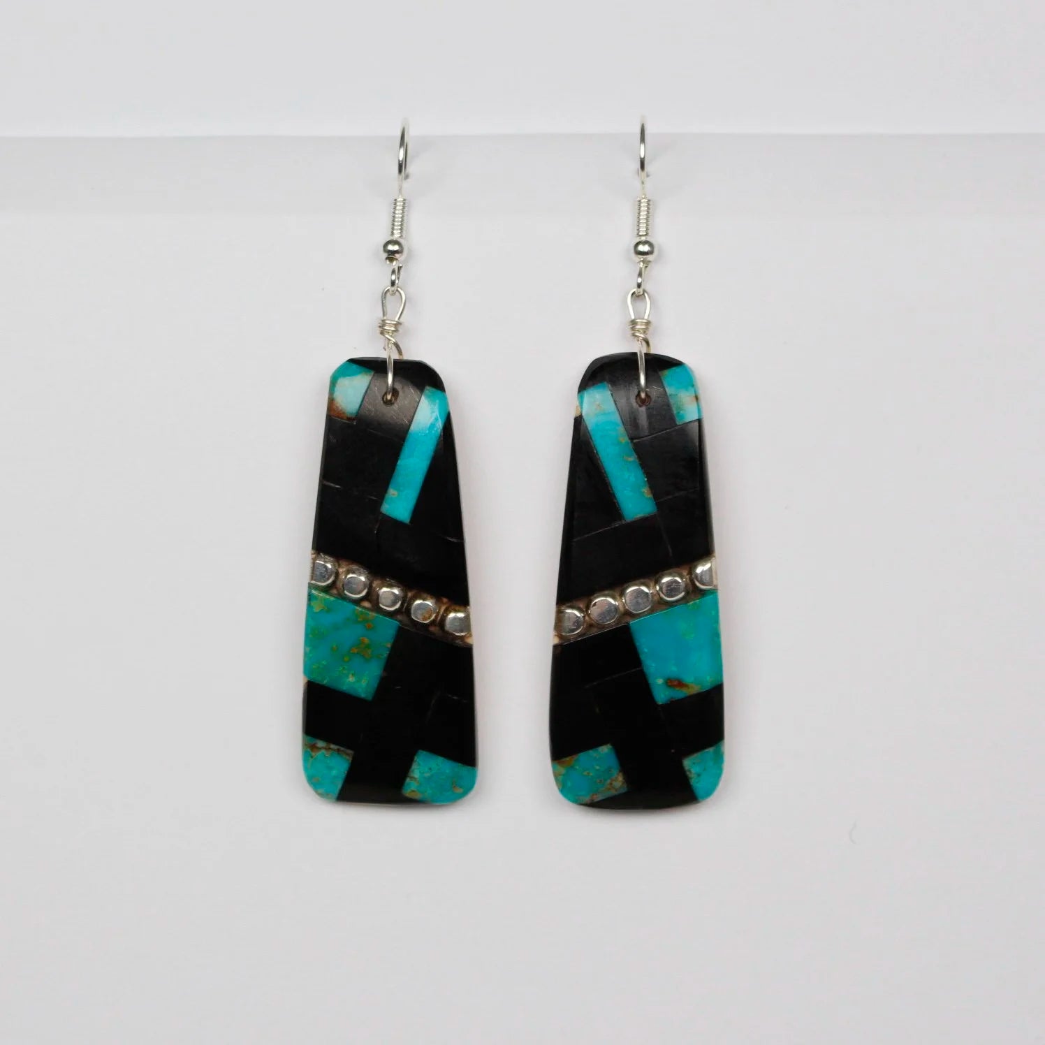 Kewa Mosiac Earrings with Silver Beads