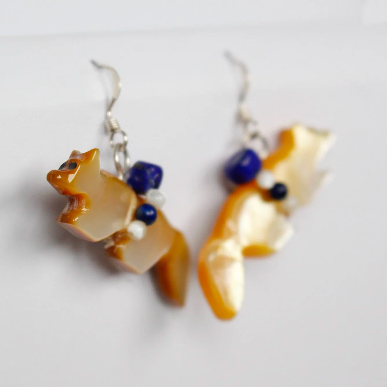 Zuni Fox Fetish Earrings