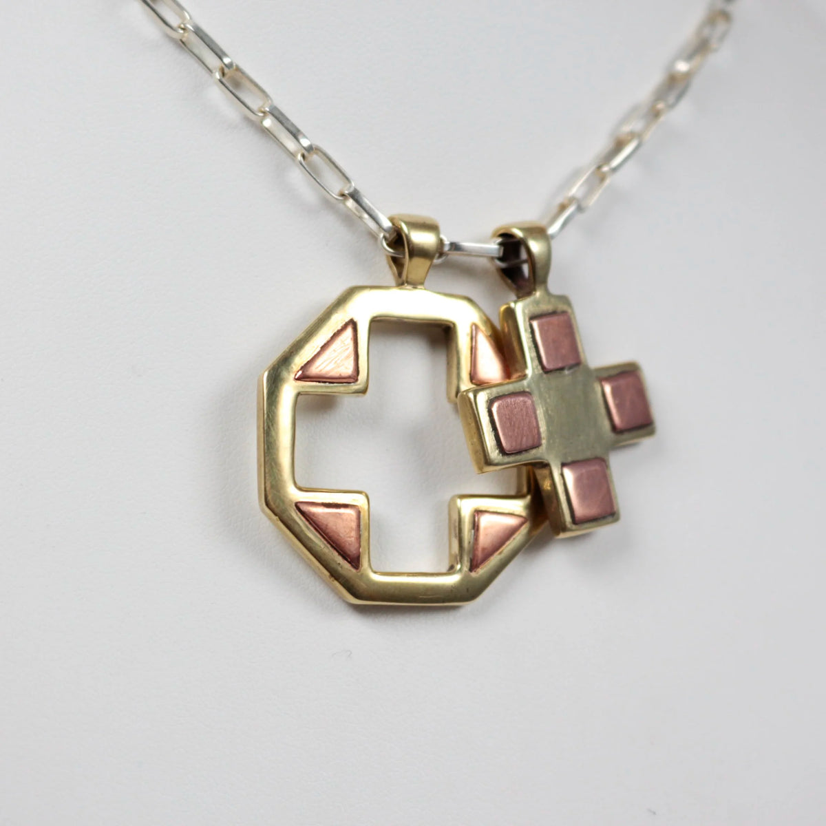 B.C. for South West Trader - South West Trader Cross Dog Tags - Copper on Brass