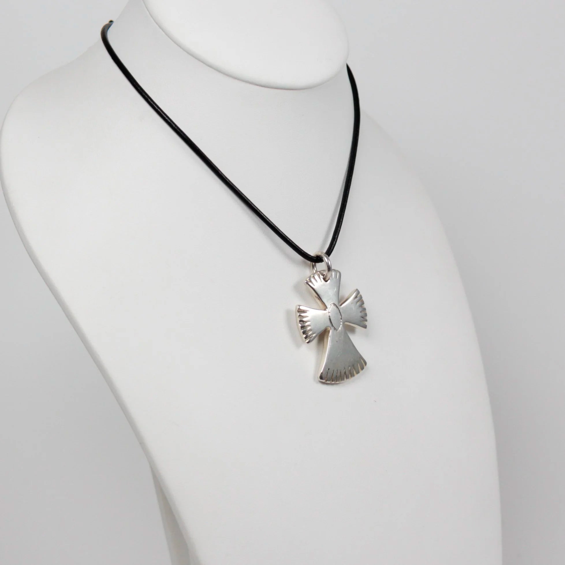 B.C. for South West Trader - Angel Wing Cross - Silver Engraved