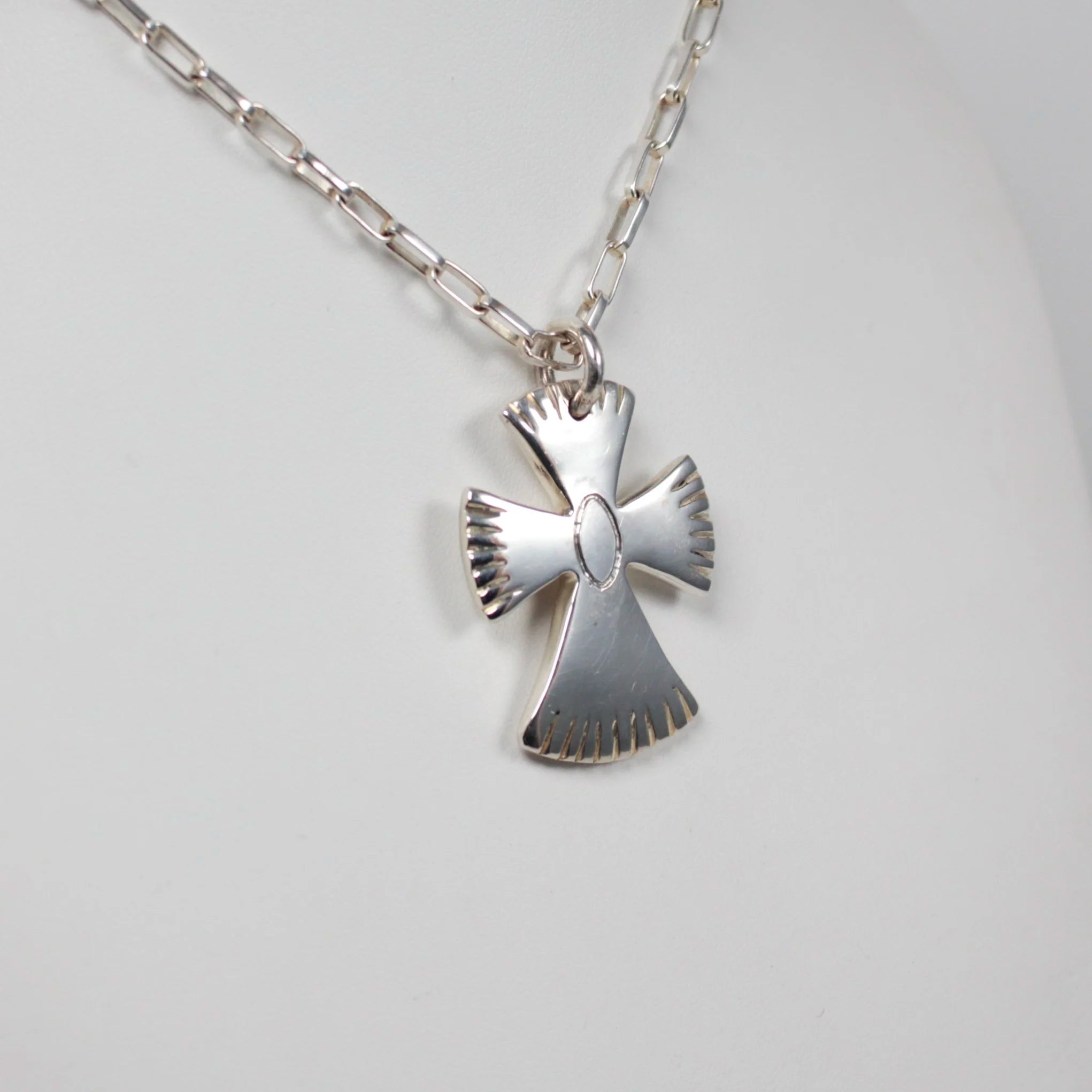 B.C. for South West Trader - Angel Wing Cross - Silver Engraved