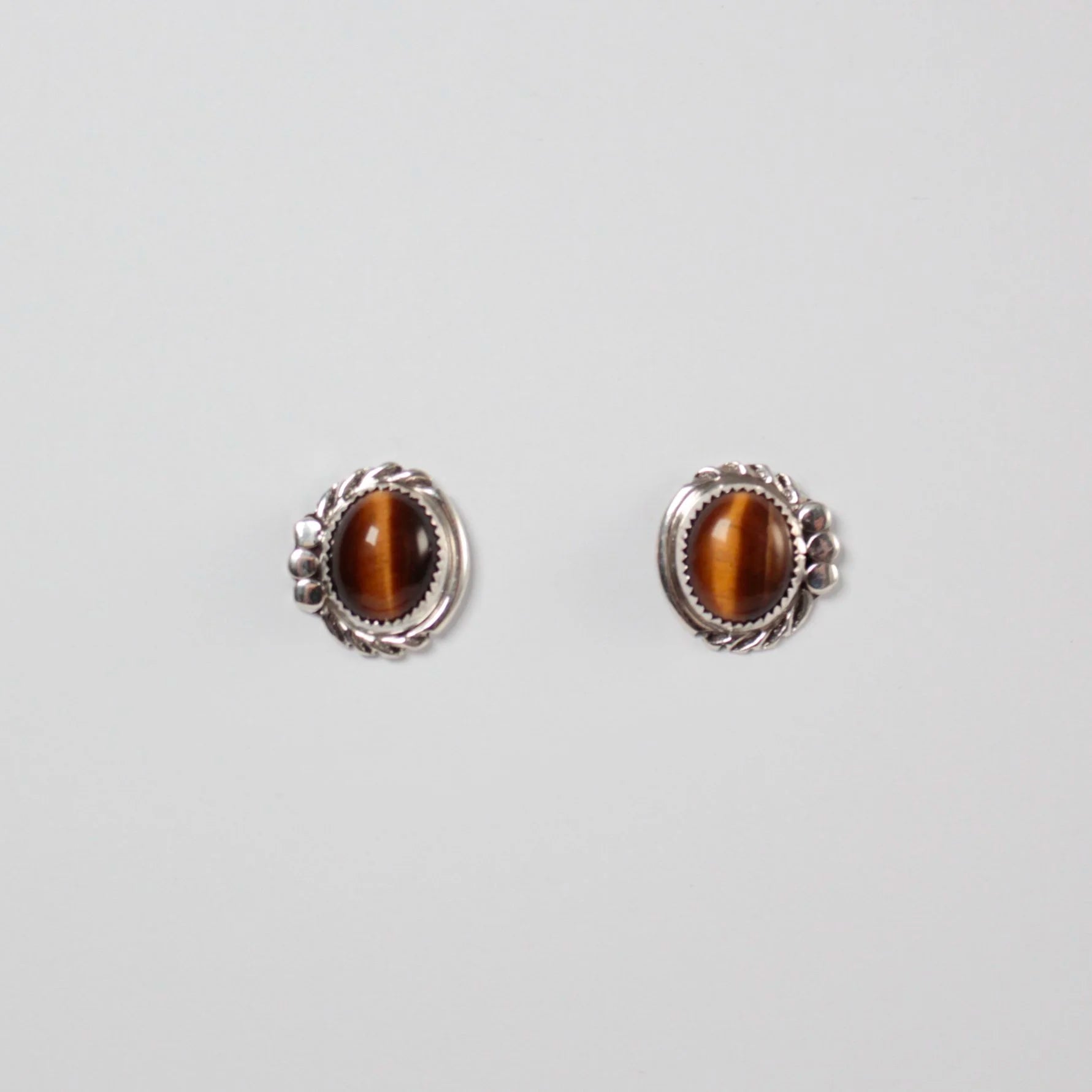 Tigers Eye Navajo Studs