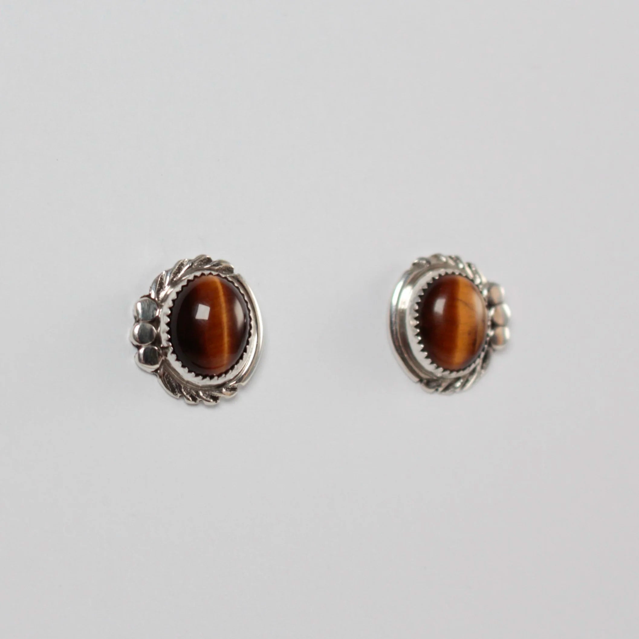 Tigers Eye Navajo Studs