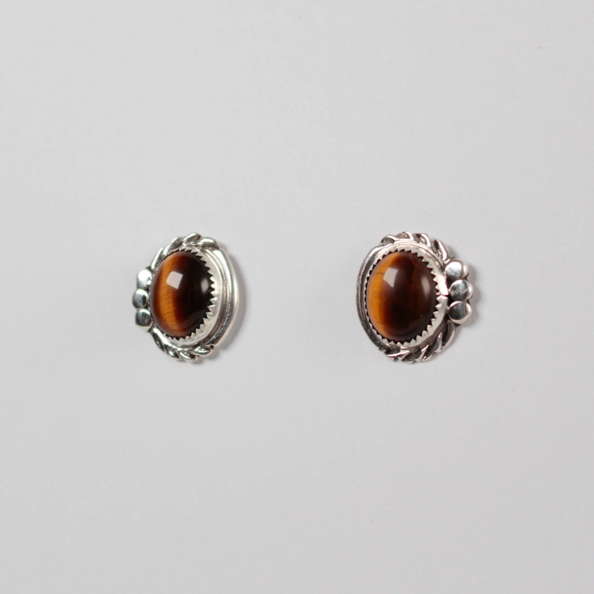 Tigers Eye Navajo Studs
