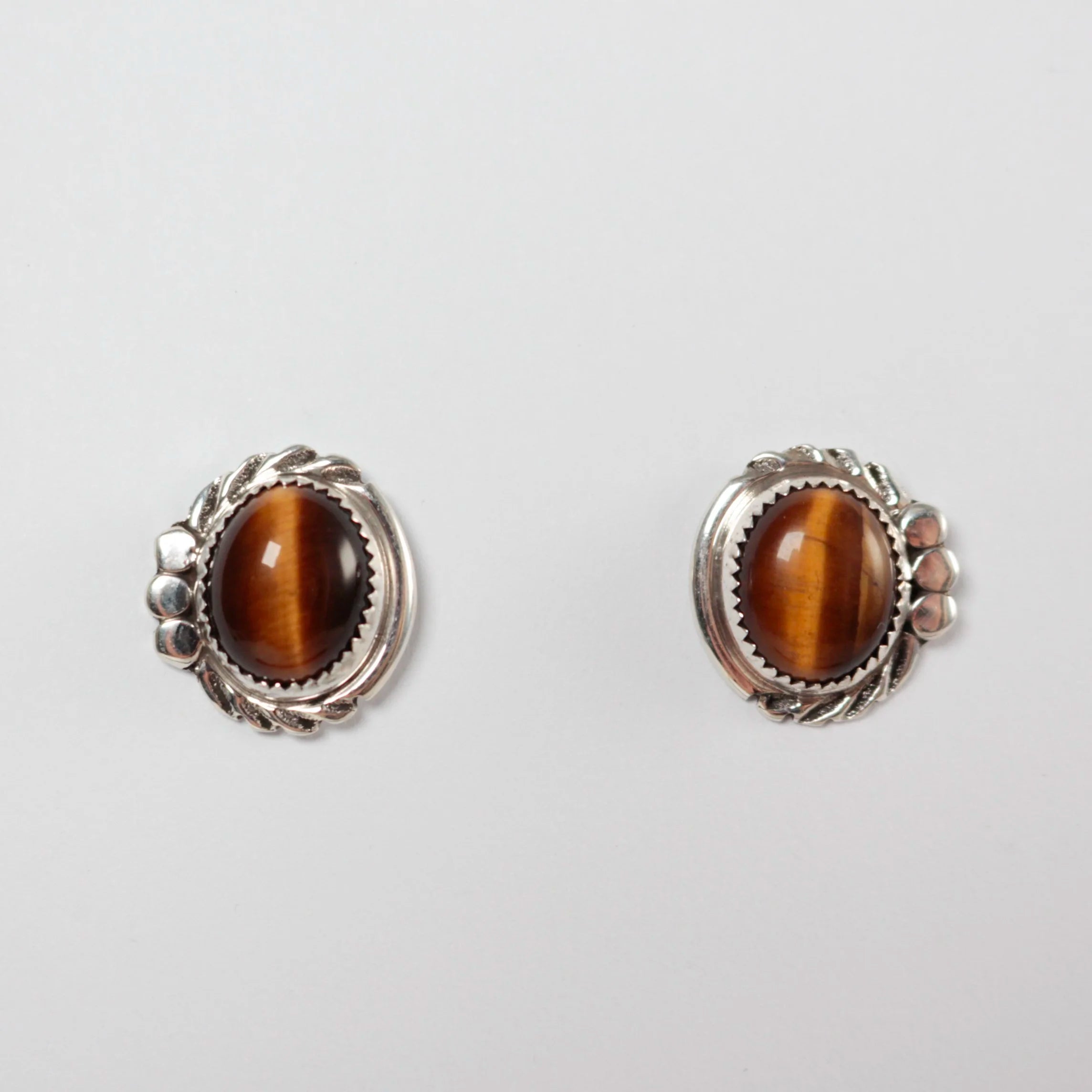 Tigers Eye Navajo Studs