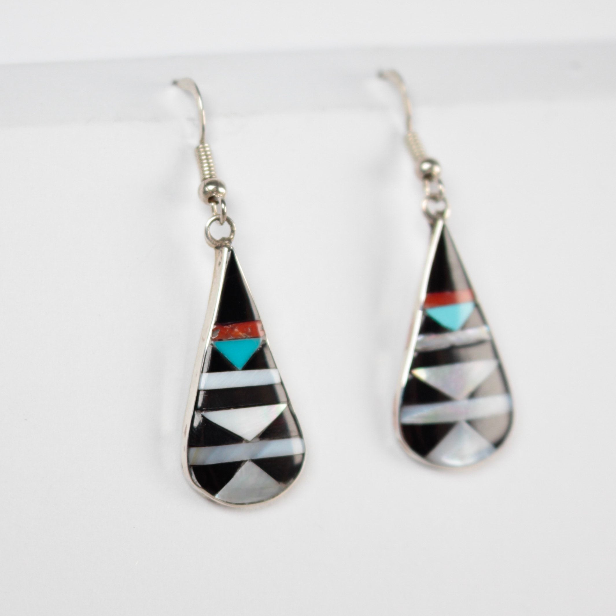 Zuni Inlay Drop Earrings