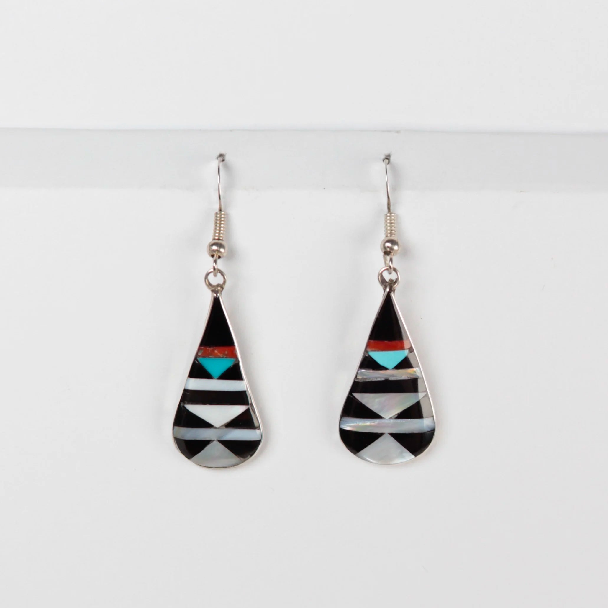 Zuni Inlay Drop Earrings