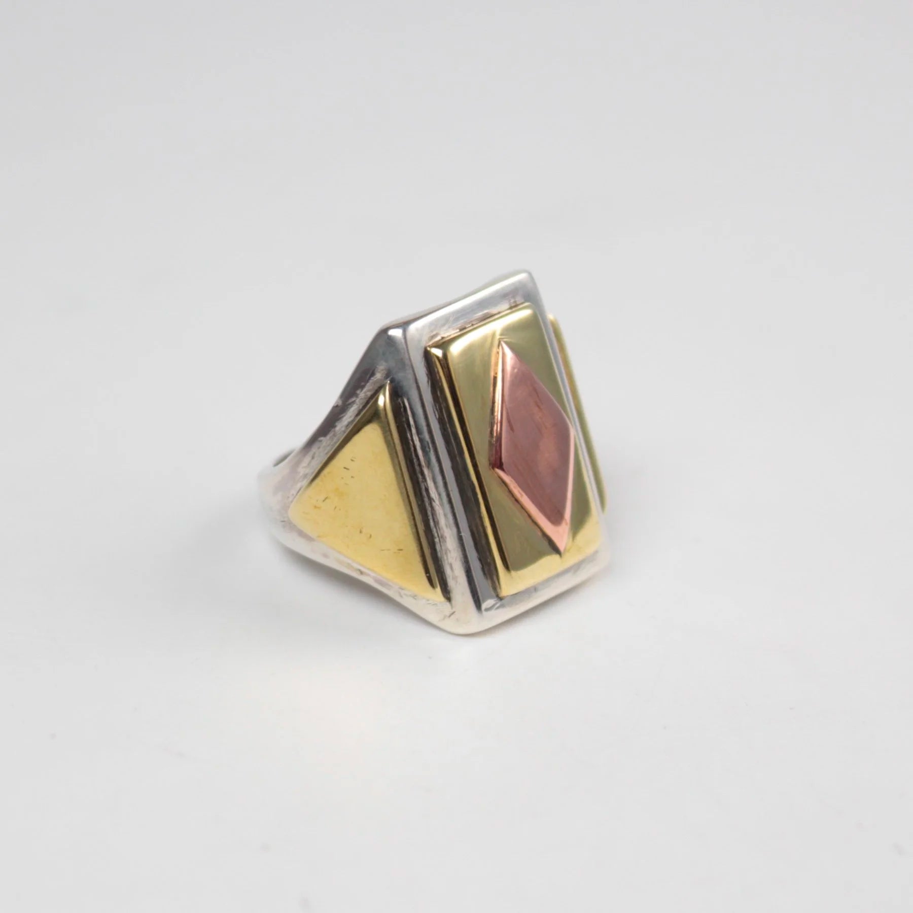 B.C. for South West Trader - BC Copper Diamond Geometry Signet
