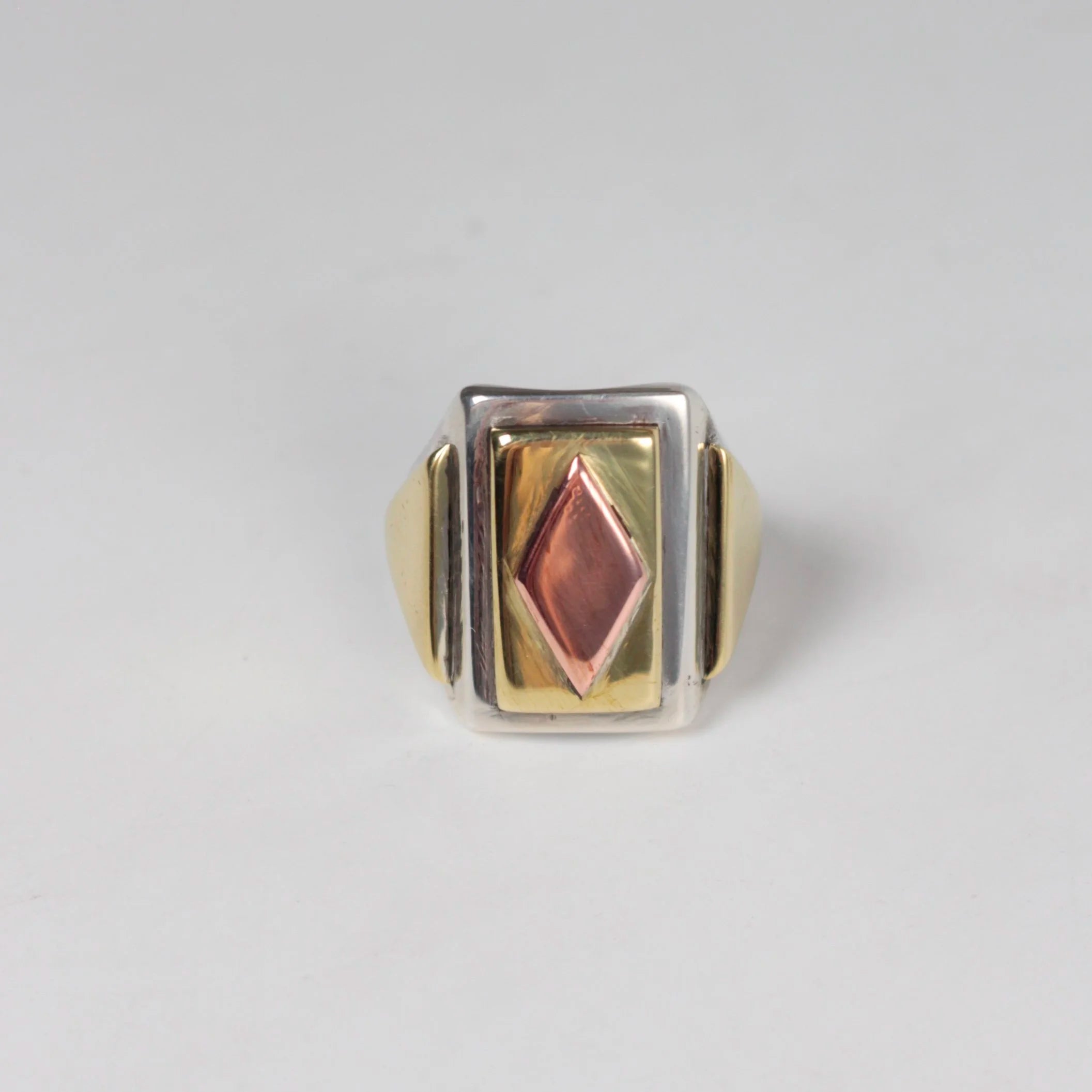B.C. for South West Trader - BC Copper Diamond Geometry Signet