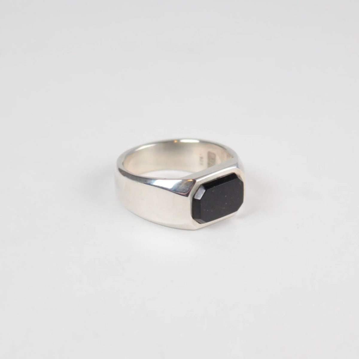Sebastian Cilento - Brooklyn Signet - Emerald Cut Black Jade