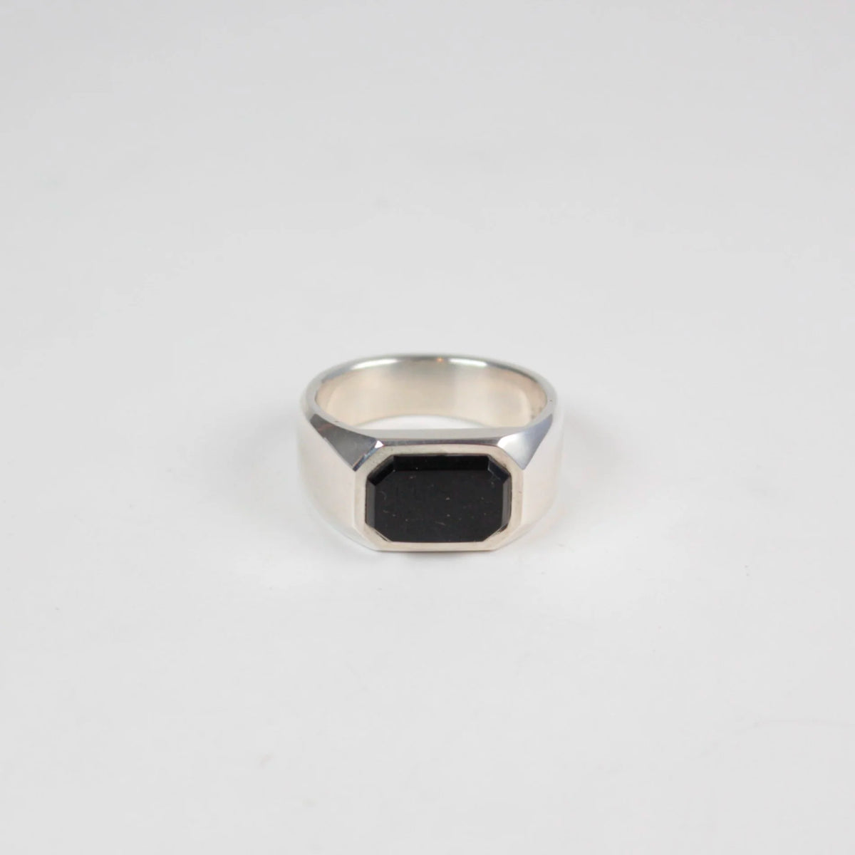 Sebastian Cilento - Brooklyn Signet - Emerald Cut Black Jade