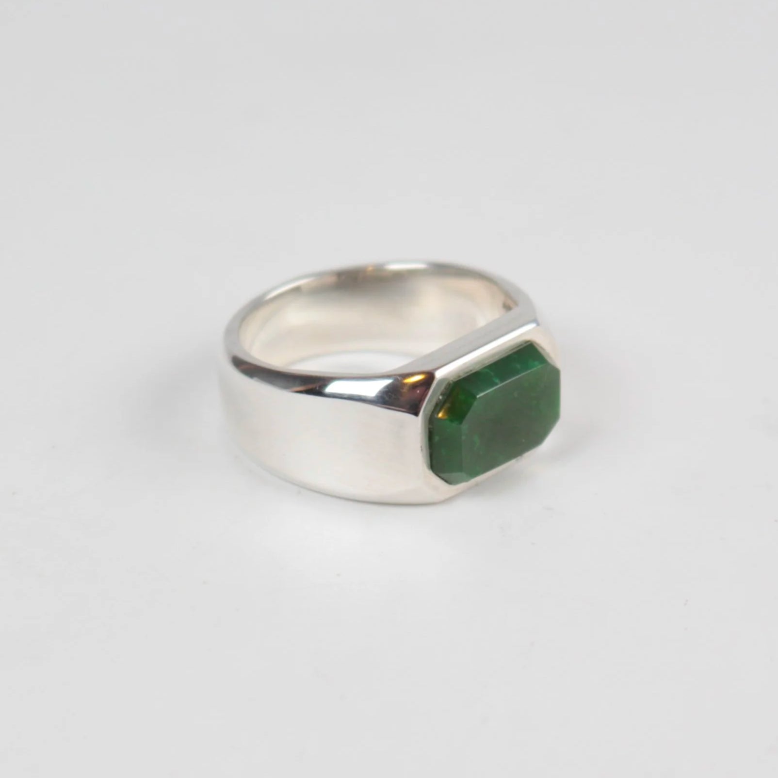 Sebastian Cilento - Brooklyn Signet - Emerald Cut BC Jade