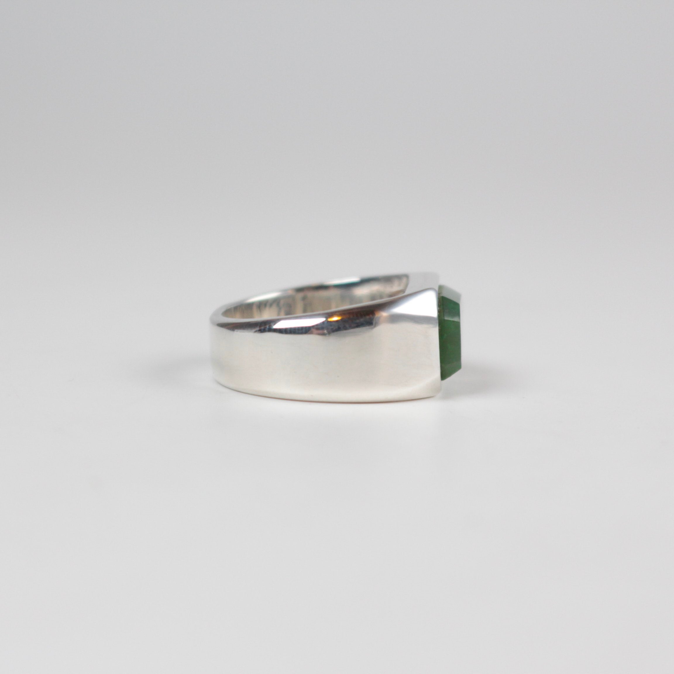 Sebastian Cilento - Brooklyn Signet - Emerald Cut BC Jade