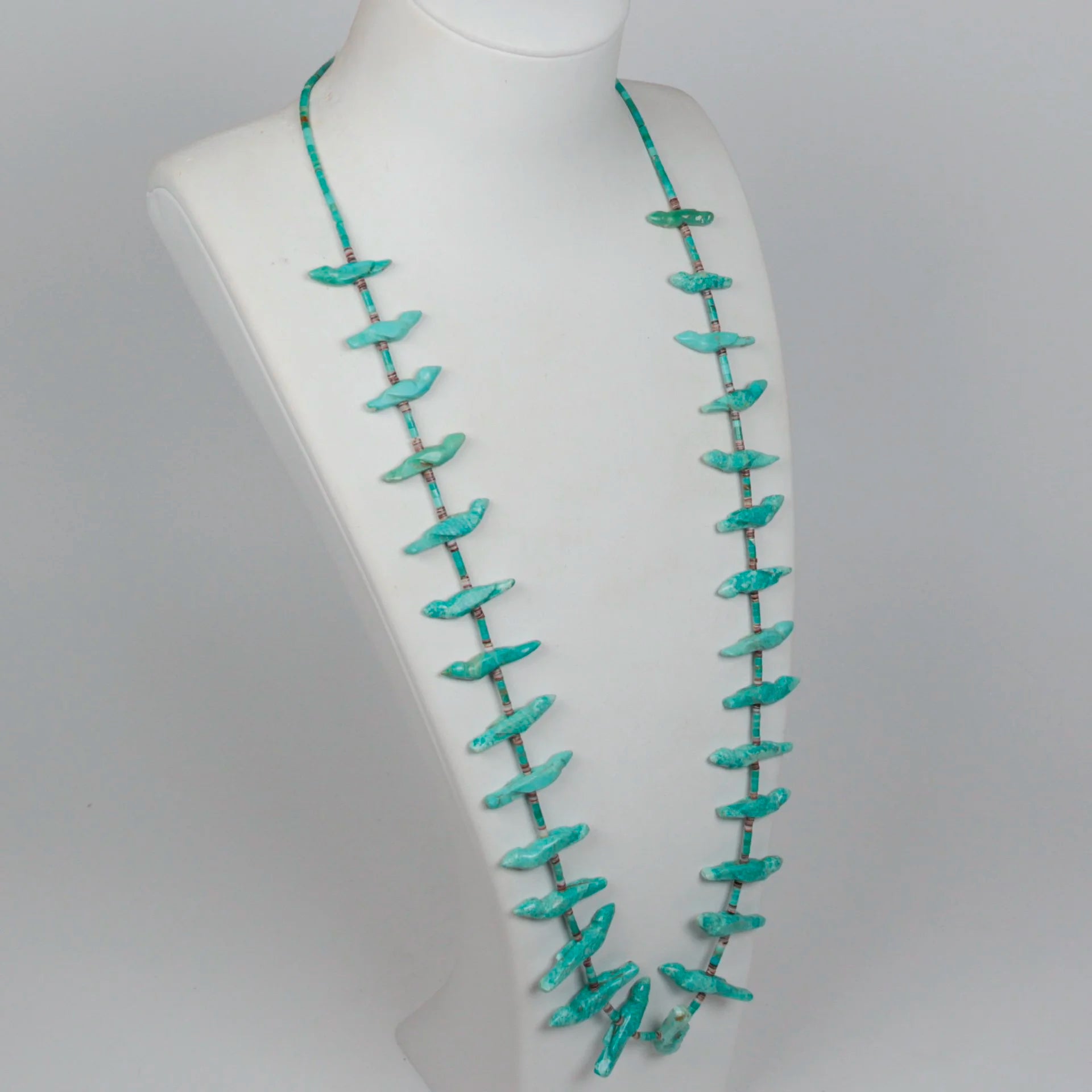 Vintage 1970's Zuni Bird Fetish Necklace