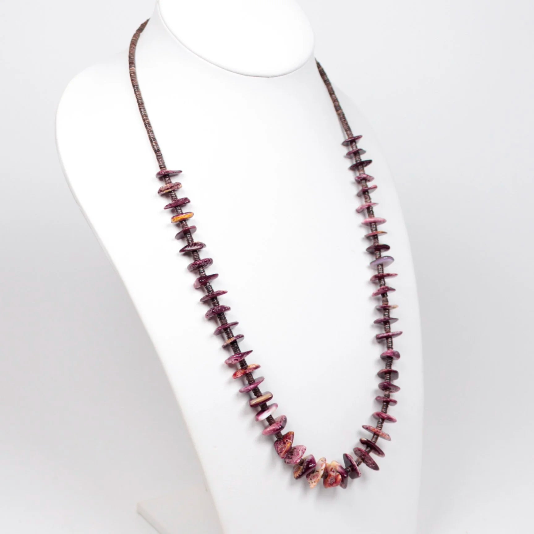 Purple Spondylus Heishi Necklace