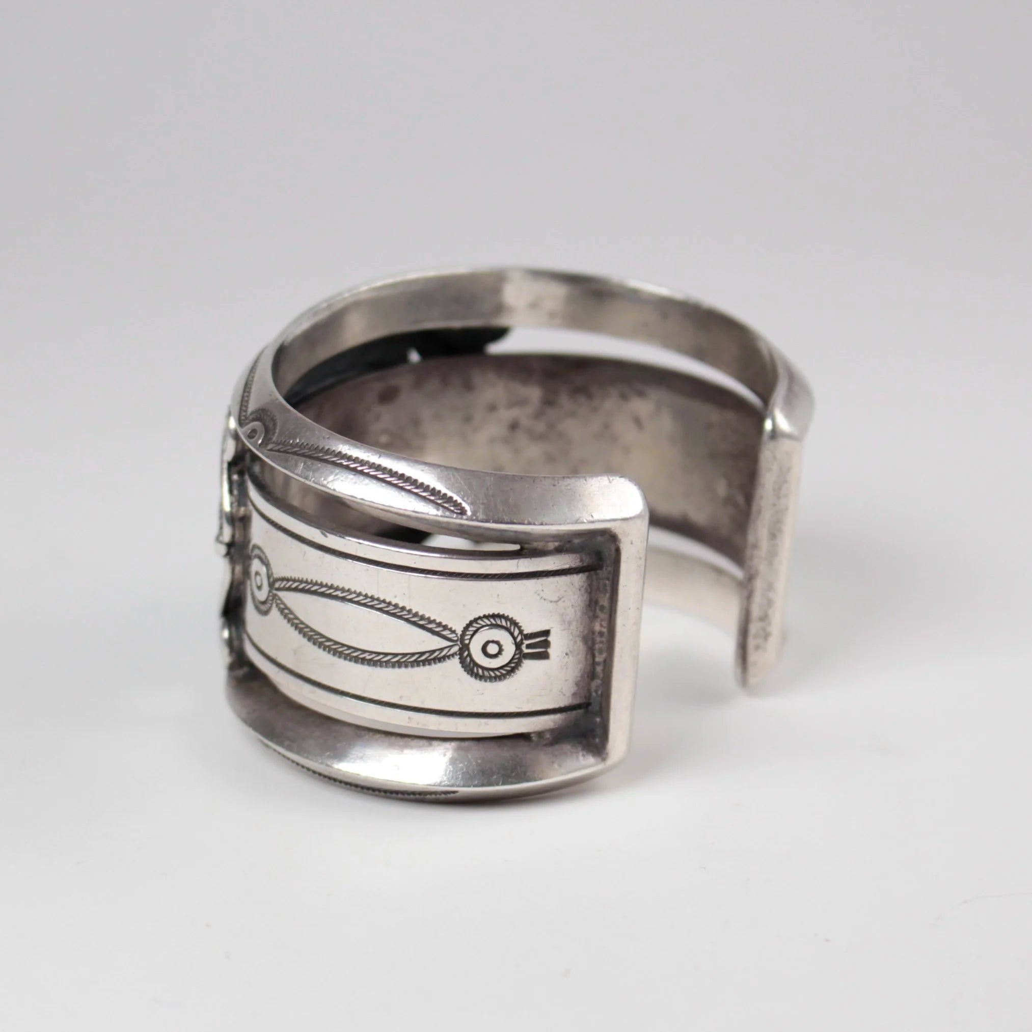 McKee Platero Single Stone Turquoise Inlay Cuff