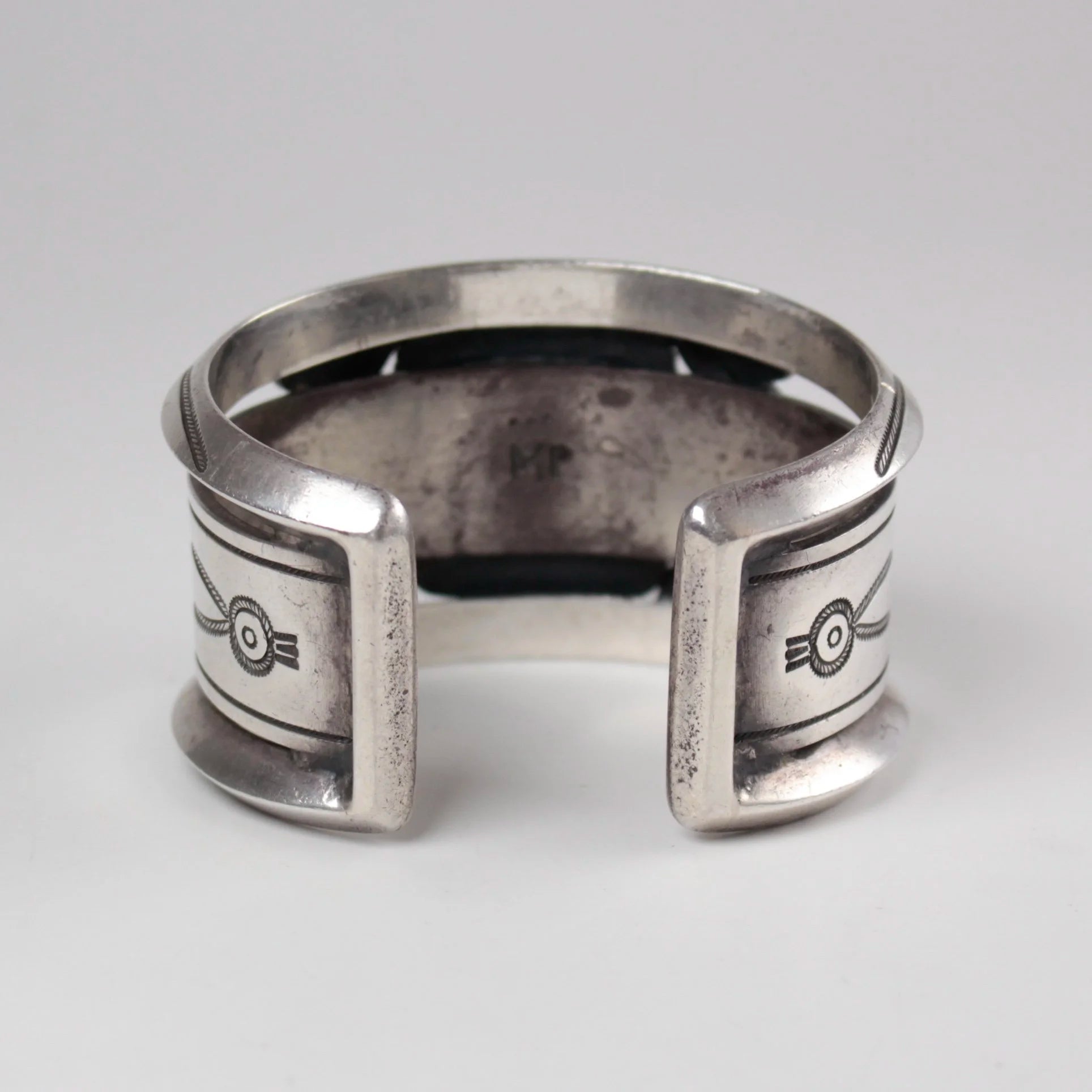McKee Platero Single Stone Turquoise Inlay Cuff