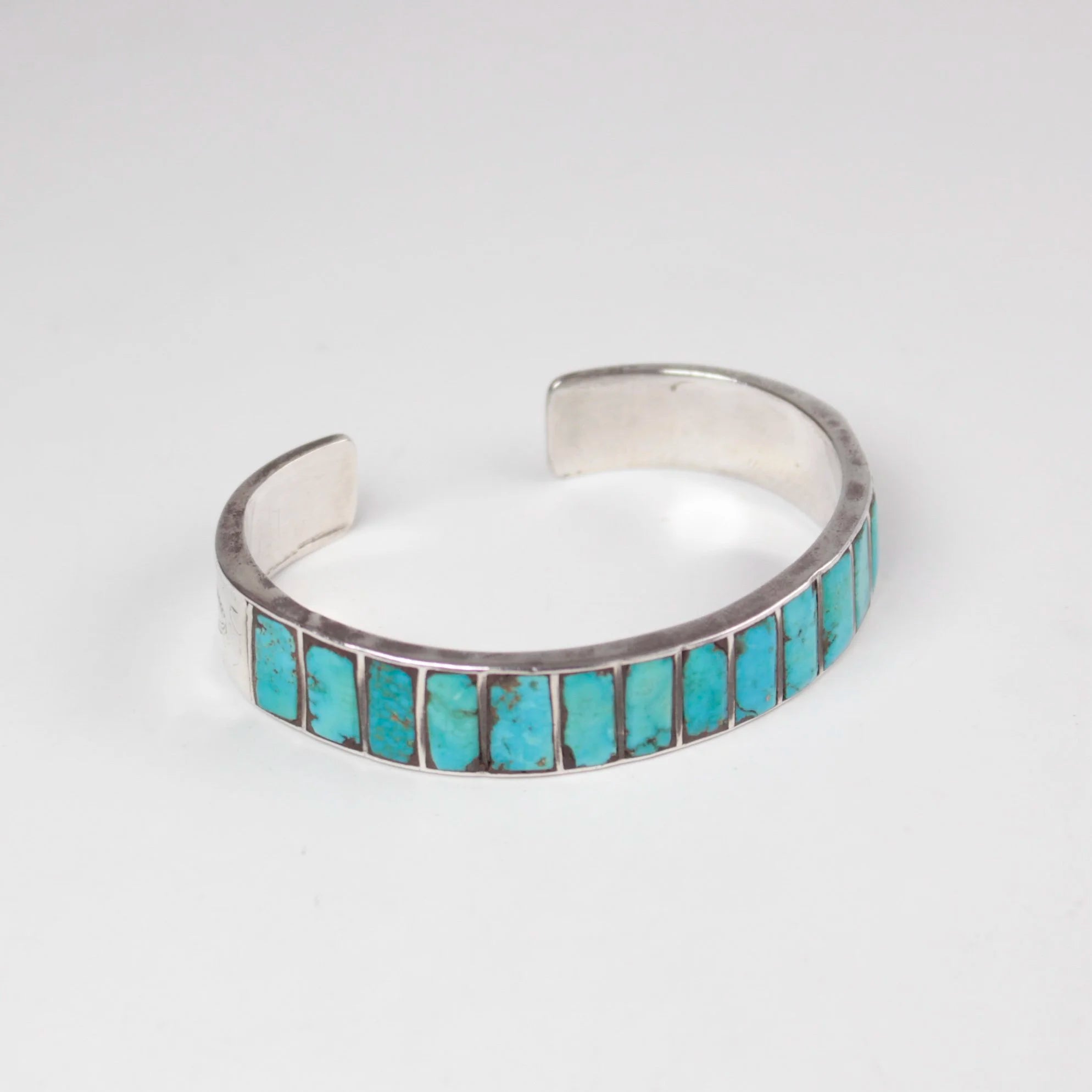 Vintage Zuni Turquoise Inlay Cuff