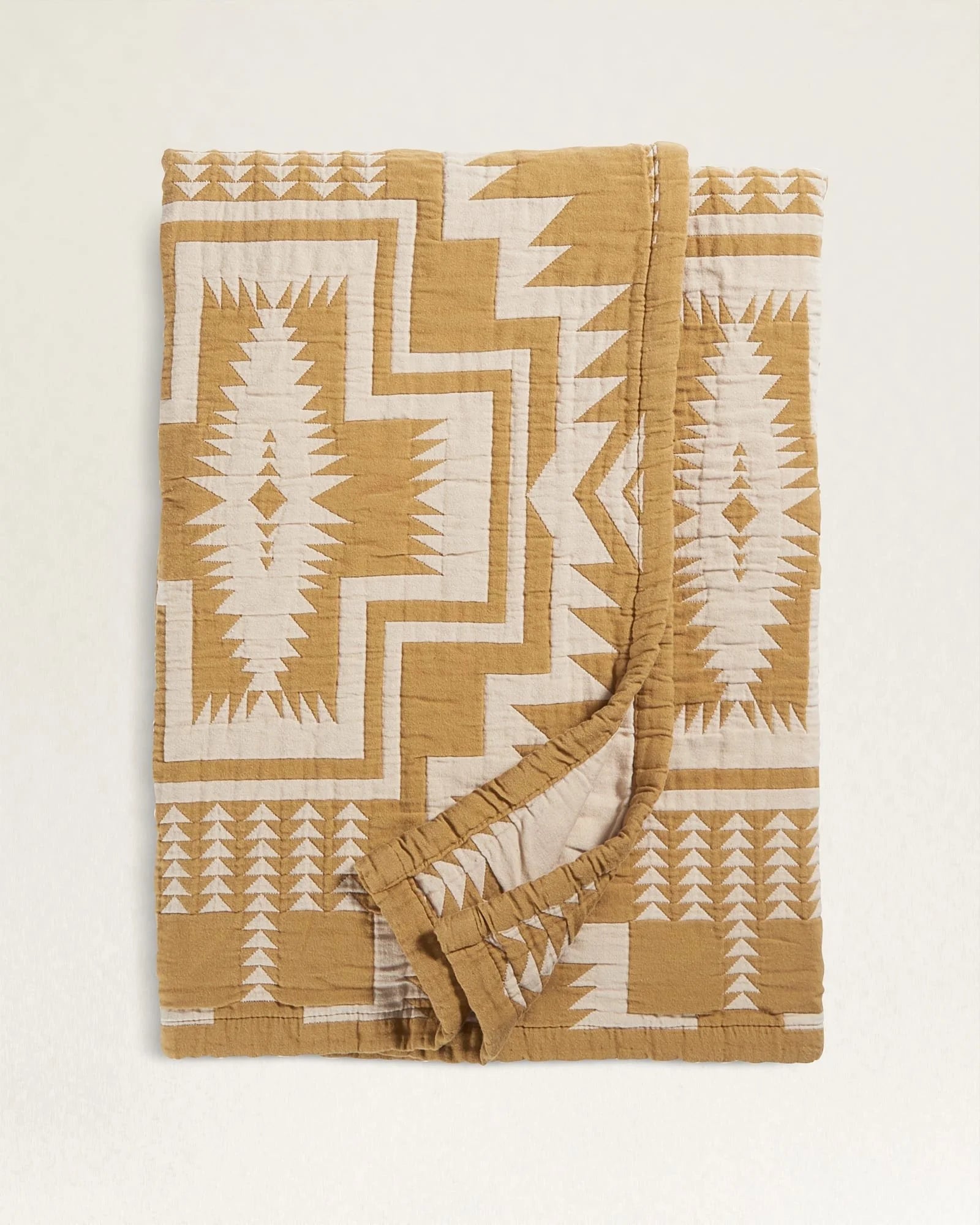 Pendleton - Harding Star Organic Cotton Matelassé Ochre - Single