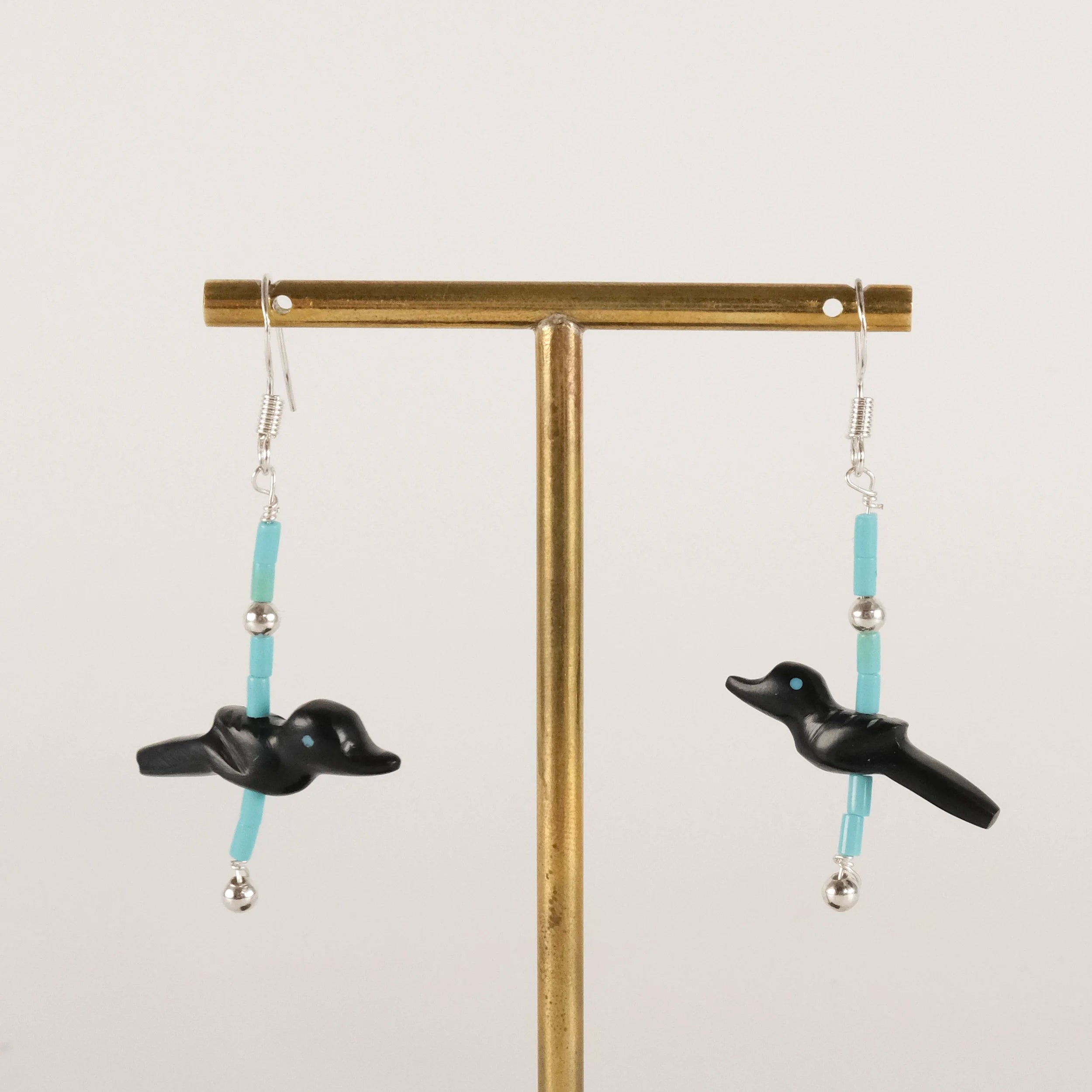 Vintage Zuni Bird Fetish Earrings