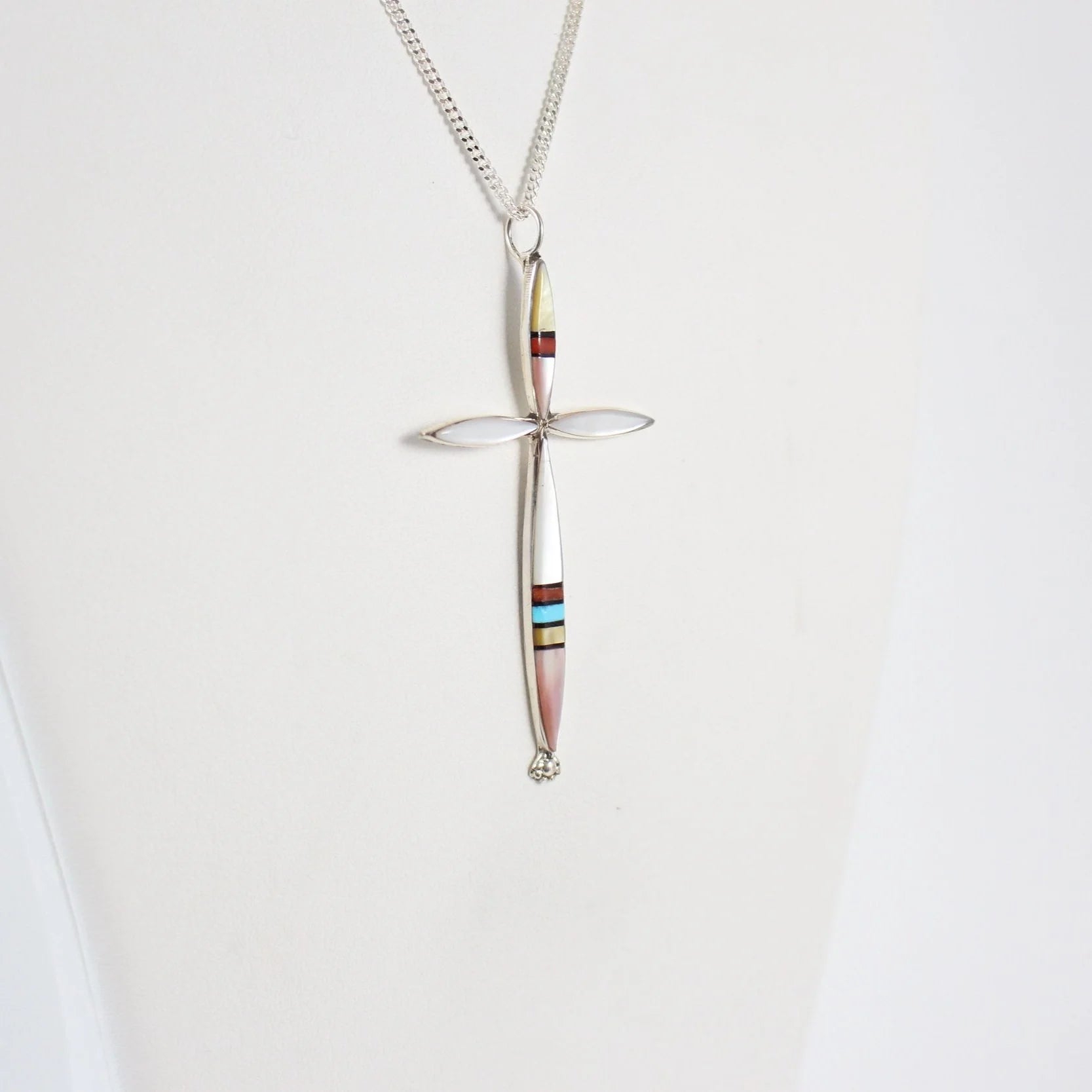 Zuni Multi stone Inlay Cross