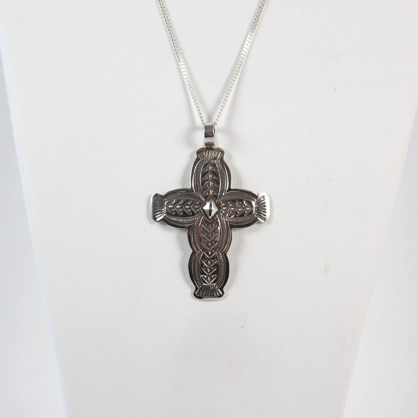 Navajo Stamped Cross Pendant