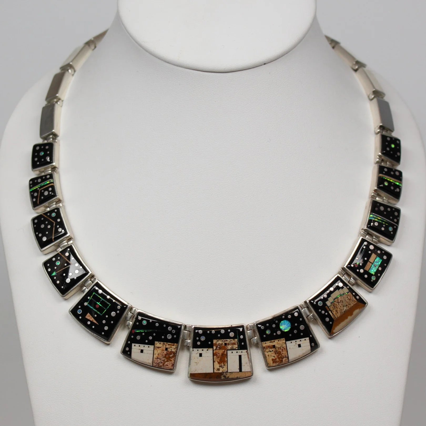 Vintage Calvin Begay Lapidary Masterpiece Necklace