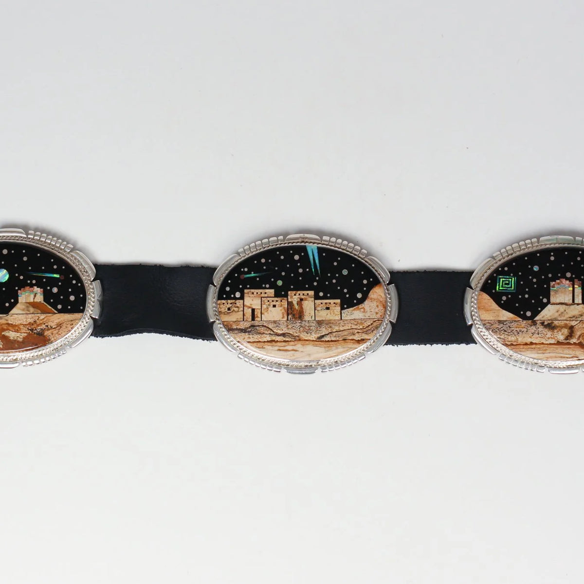 Vintage Calvin Begay Concho Belt