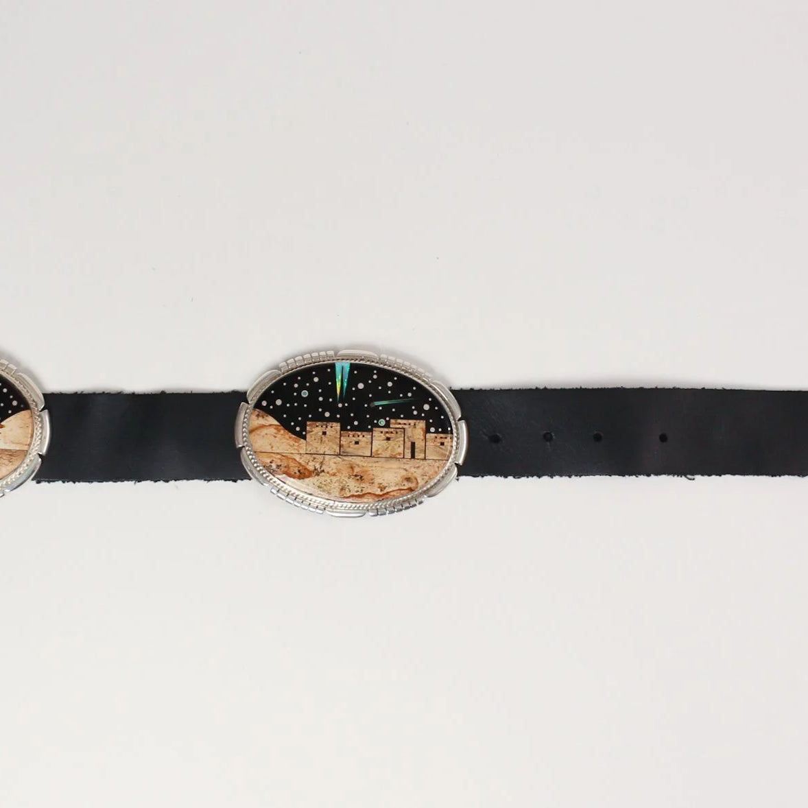 Vintage Calvin Begay Concho Belt