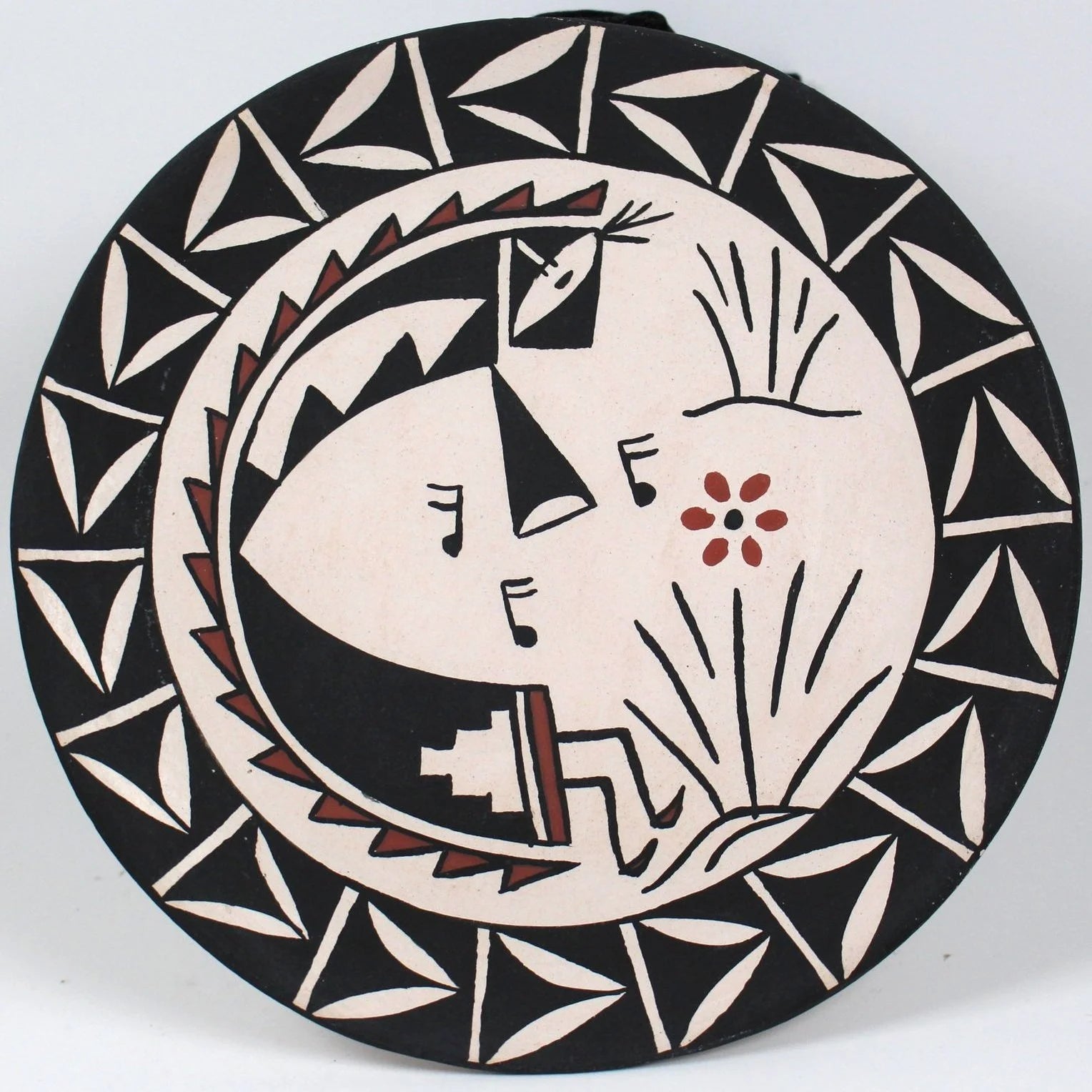 Vintage Acoma KokoPelli Plaque