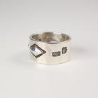 Sebastian Cilento - Triple Repoussé Diamond, Exterior Hallmarked Band