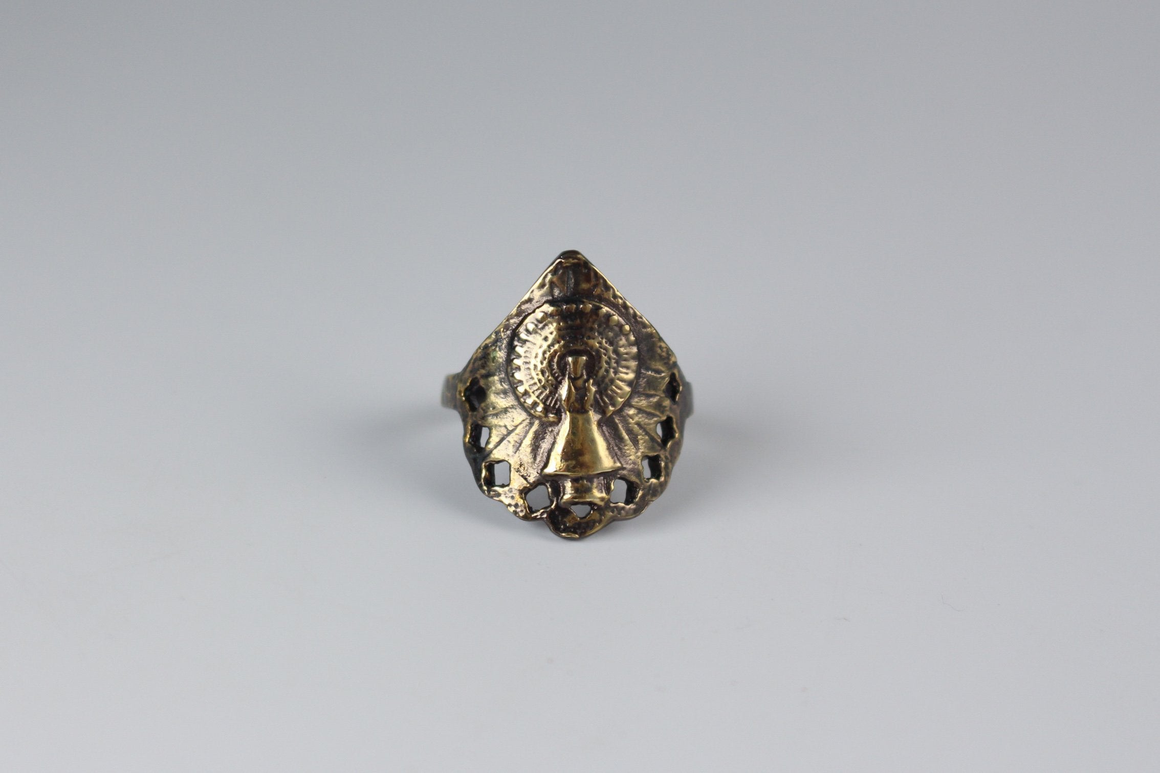 River & Sons - Our Lady of Guadelupe Ring in Brass