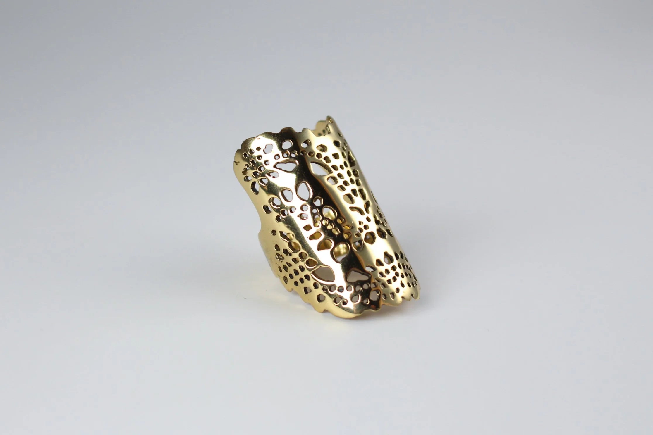 River & Sons - Laser-Cut Brass Lace Ring