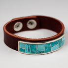 Turquoise Inlay on Leather