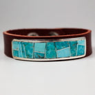 Turquoise Inlay on Leather