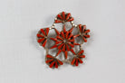 Zuni Coral Petit Point Brooch