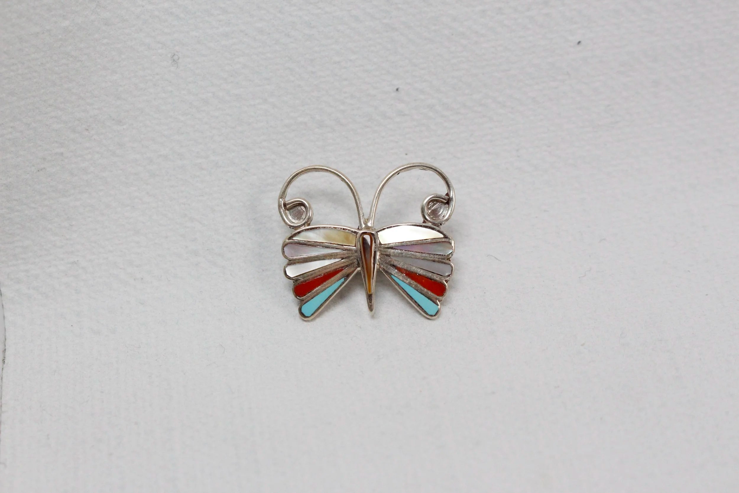 Zuni Inlay Butterfly Pin